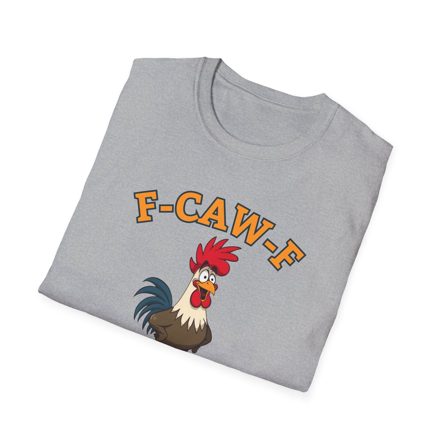 Funny F-CAW-F Rooster T-Shirt, Rooster Lover Shirt, Chicken Tee, Humorous Top, Fun Bird Apparel, Gift for him, Gift for her, Funny Shirt