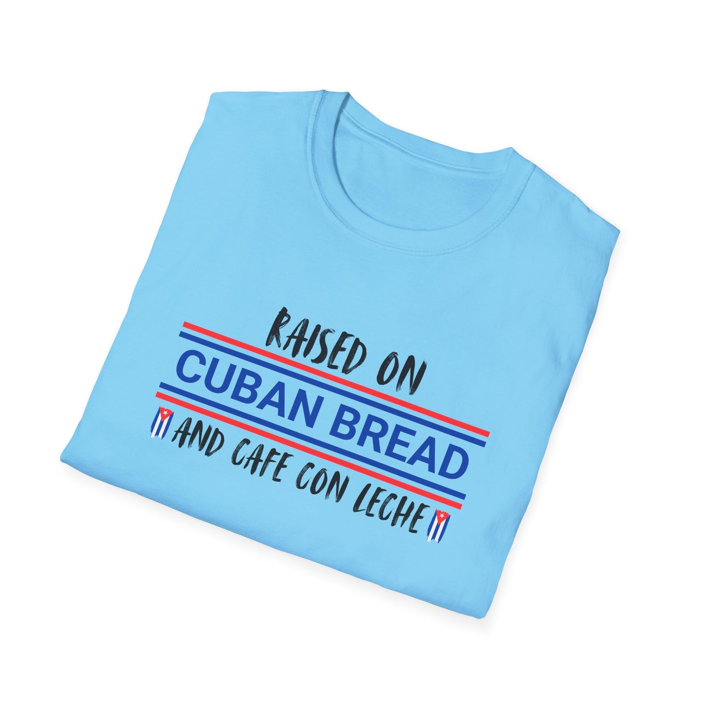 Raised on Cuban Bread and Cafe Con Leche T-Shirt, Cute Graphic Tee for Hispanic Heritage, Cuban Food Heritage Latin roots Tee, Hispanic Gift