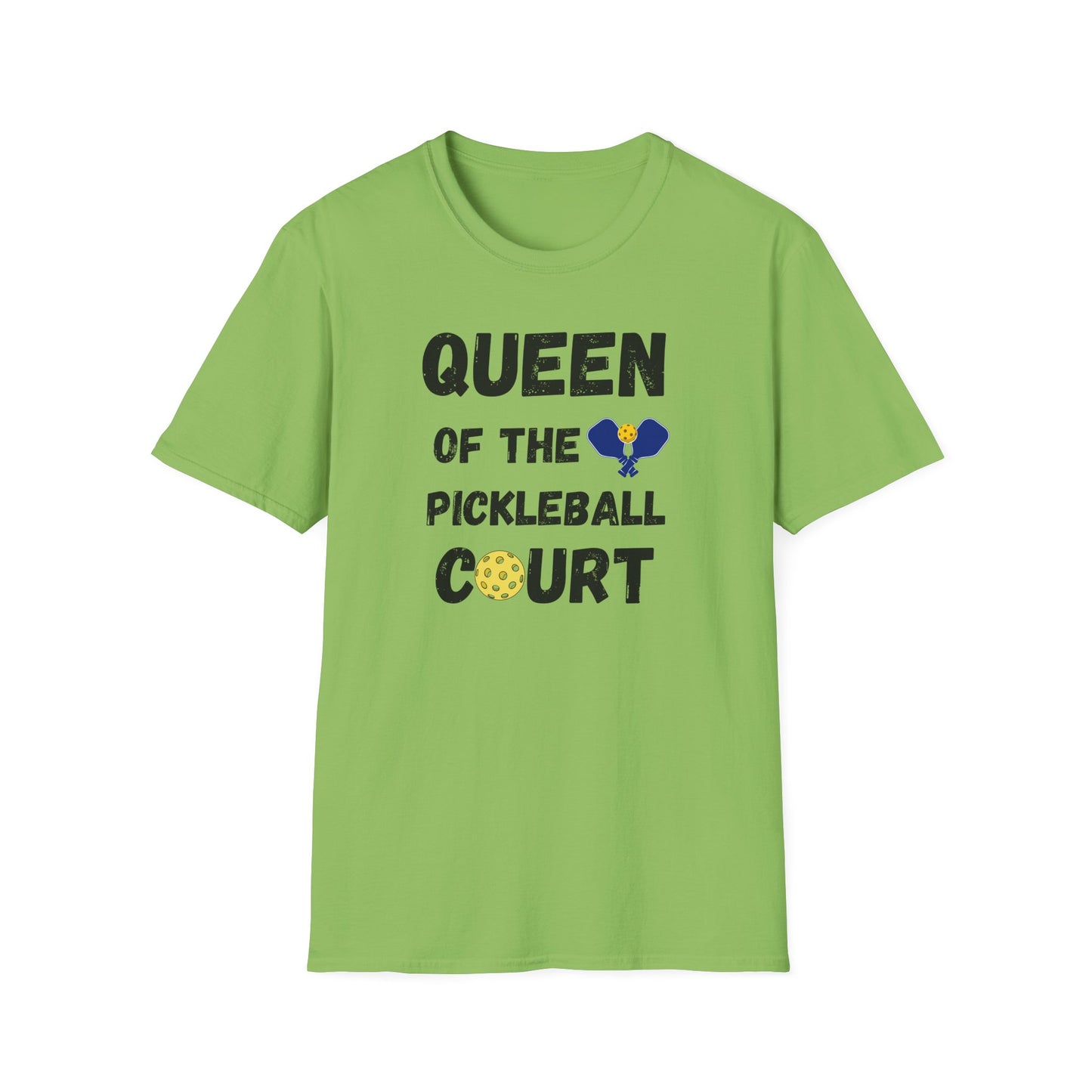 Queen of the Pickleball Court Unisex Softstyle T-Shirt, Pickleball Gift, Pickleball Apparel, Pickleball Lover Shirt, Pickleball Player Tee,