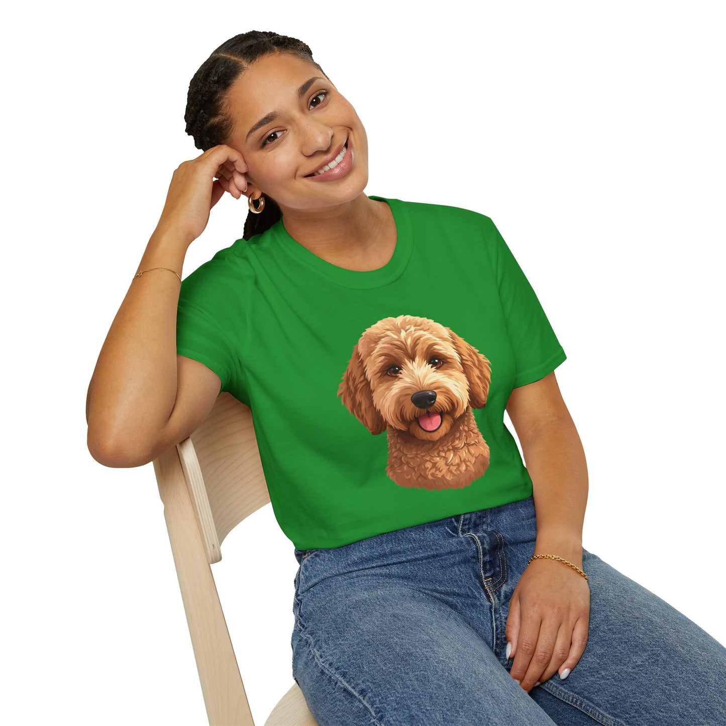 Goldendoodle Dog Portrait Shirt – Goldendoodle Dog Lover Gift, Cute Dog Mom Tee, Dog Dad Shirt, Pet Breed Apparel