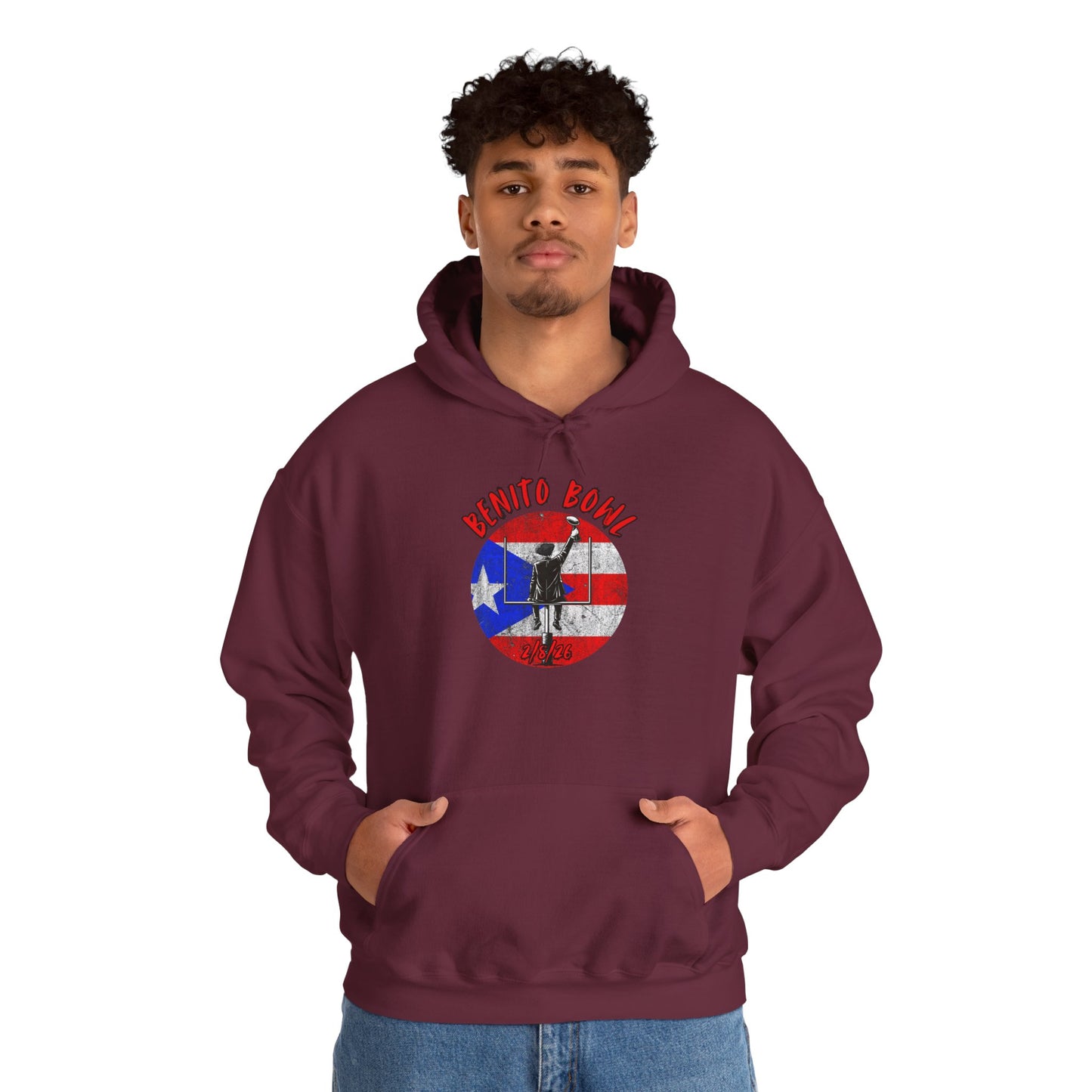 Benito Bowl 2/8/26 Puerto Rico Heritage Hoodie, Boricua Pride Football Fan gift