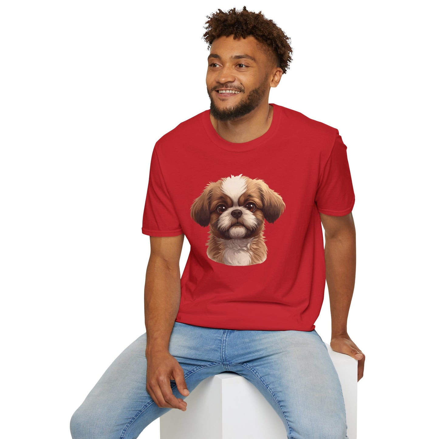 Shih Tzu Dog Portrait Shirt – Shih Tzu Shepherd Dog Lover Gift, Cute Dog Mom Tee, Dog Dad Shirt, Pet Breed Apparel