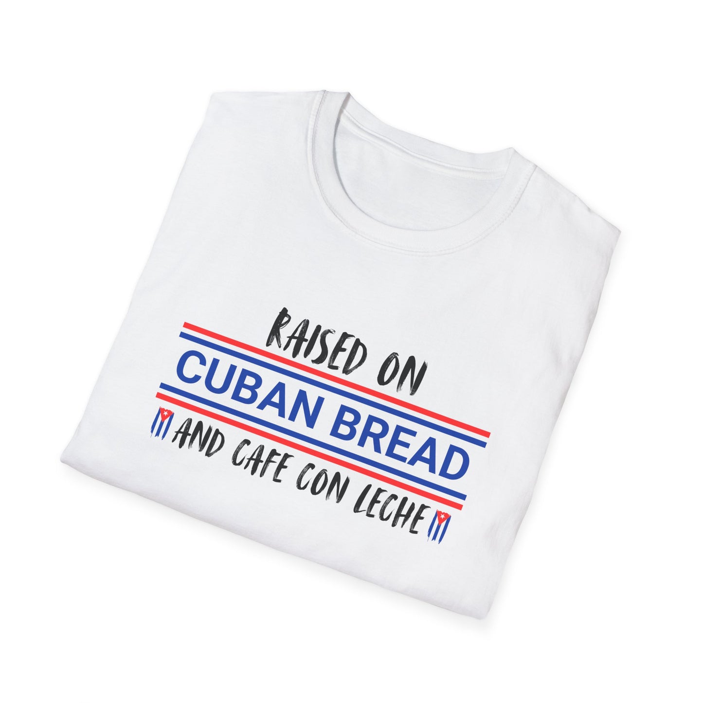 Raised on Cuban Bread and Cafe Con Leche T-Shirt, Cute Graphic Tee for Hispanic Heritage, Cuban Food Heritage Latin roots Tee, Hispanic Gift