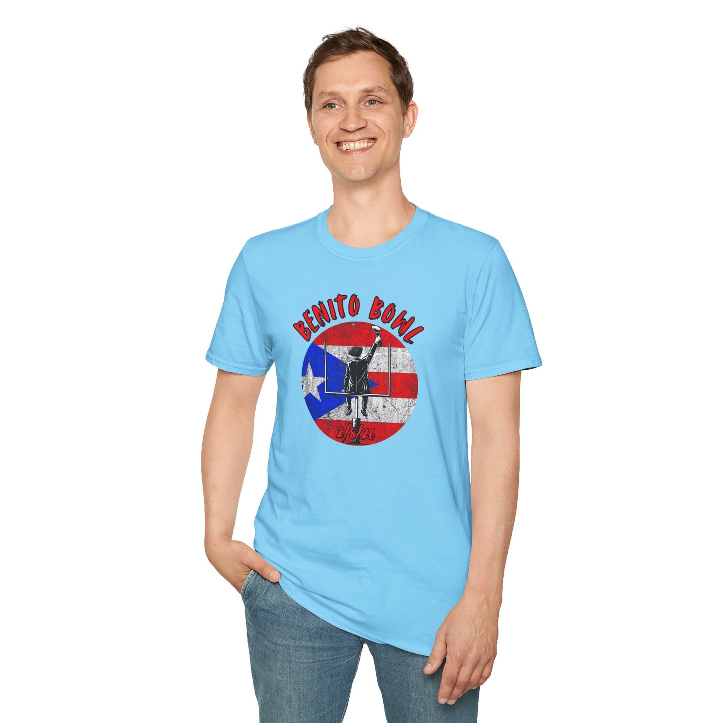 Benito Bowl 2/8/26 T-Shirt – Puerto Rico Heritage Tee, Boricua Pride Football Fan Shirt