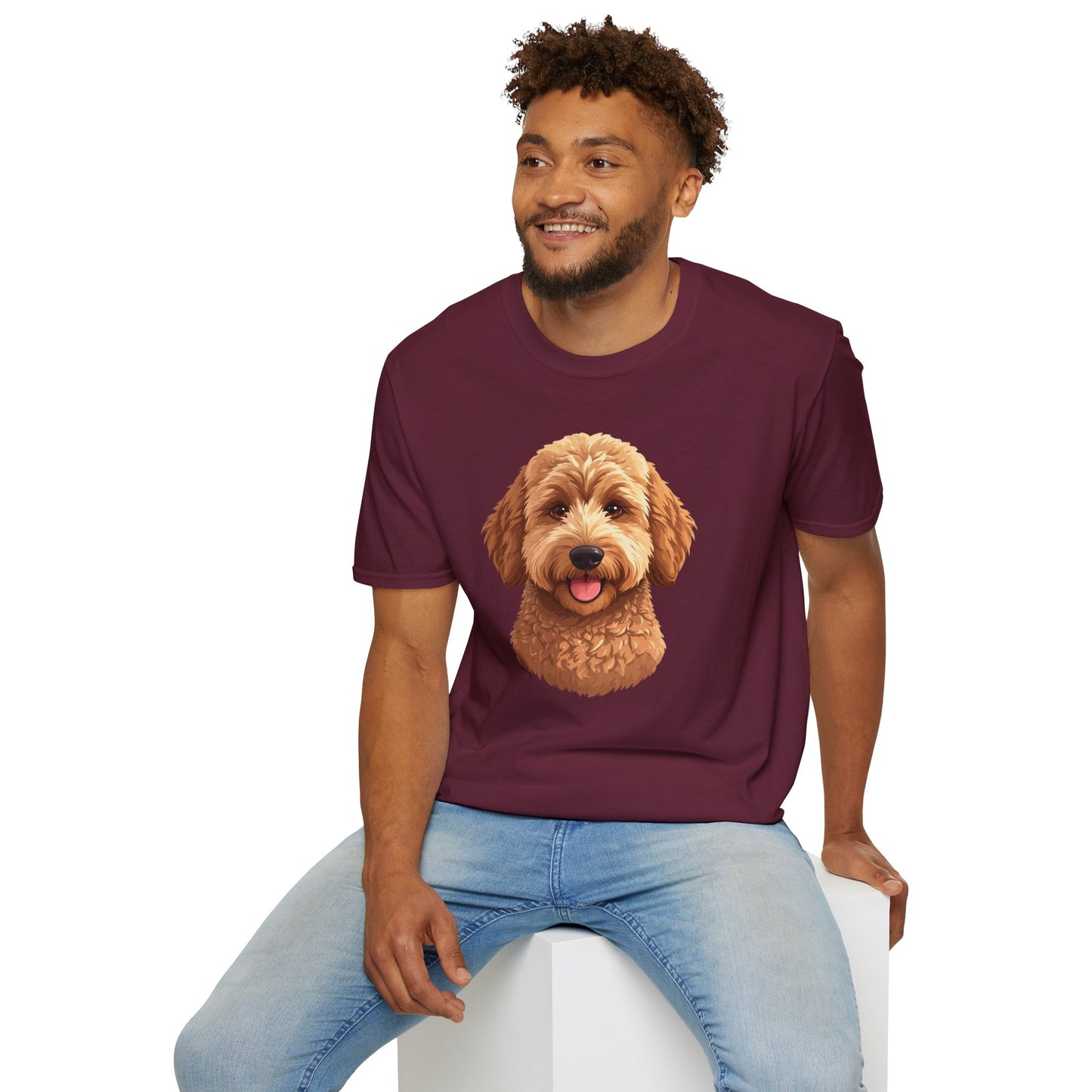 Goldendoodle Dog Portrait Shirt – Goldendoodle Dog Lover Gift, Cute Dog Mom Tee, Dog Dad Shirt, Pet Breed Apparel