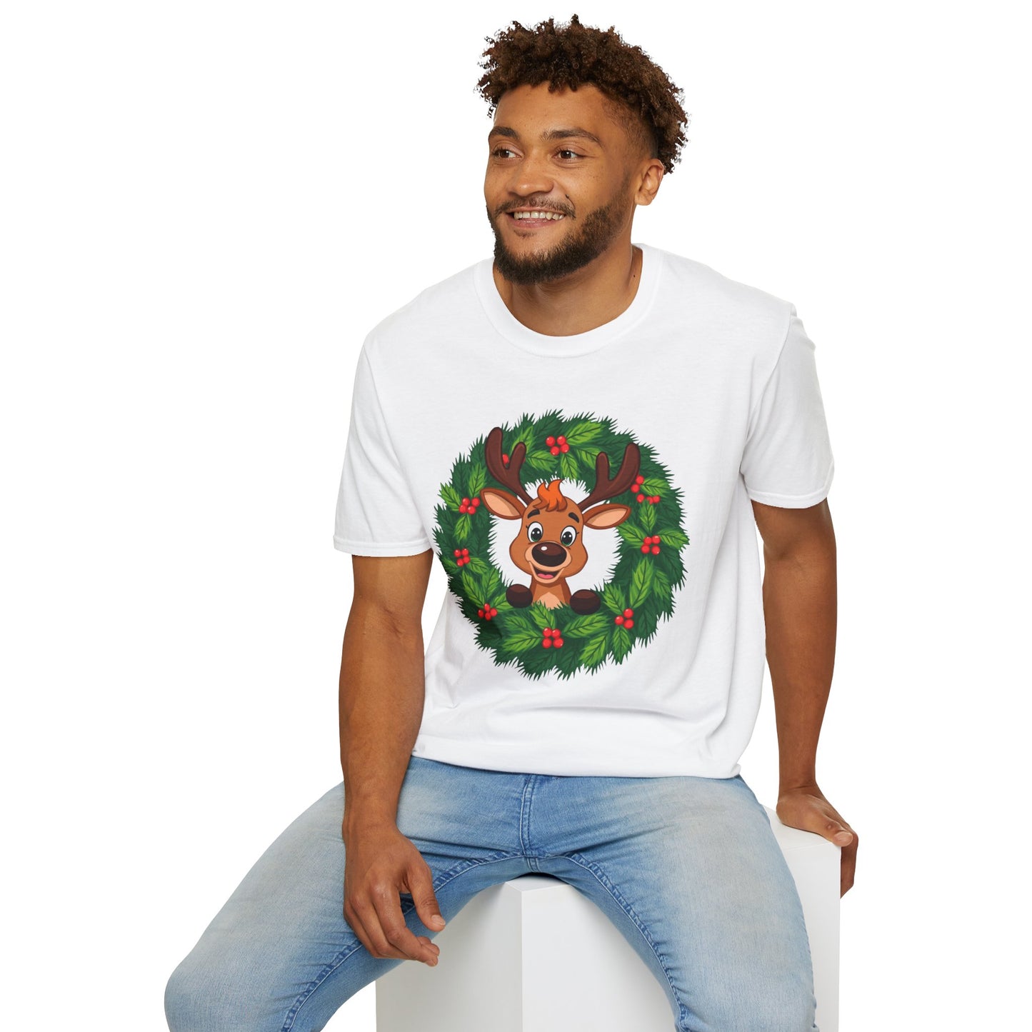 Reindeer in the Wreath Shirt, Family Christmas Shirts, Christmas T Shirt, Holiday Shirt, Cute Xmas Shirt for the family, Holiday Gift