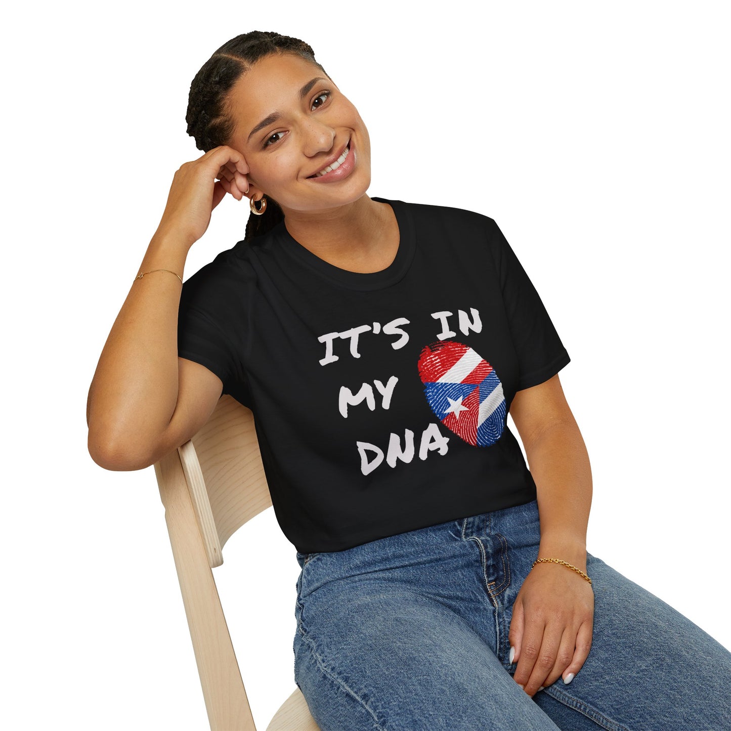 It's In My DNA Cuba-Rican Pride T-Shirt, Graphic Tee for Hispanic Heritage, Cuban - Puerto Rican Heritage, Cuba - Boriqua Pride Tee Gift