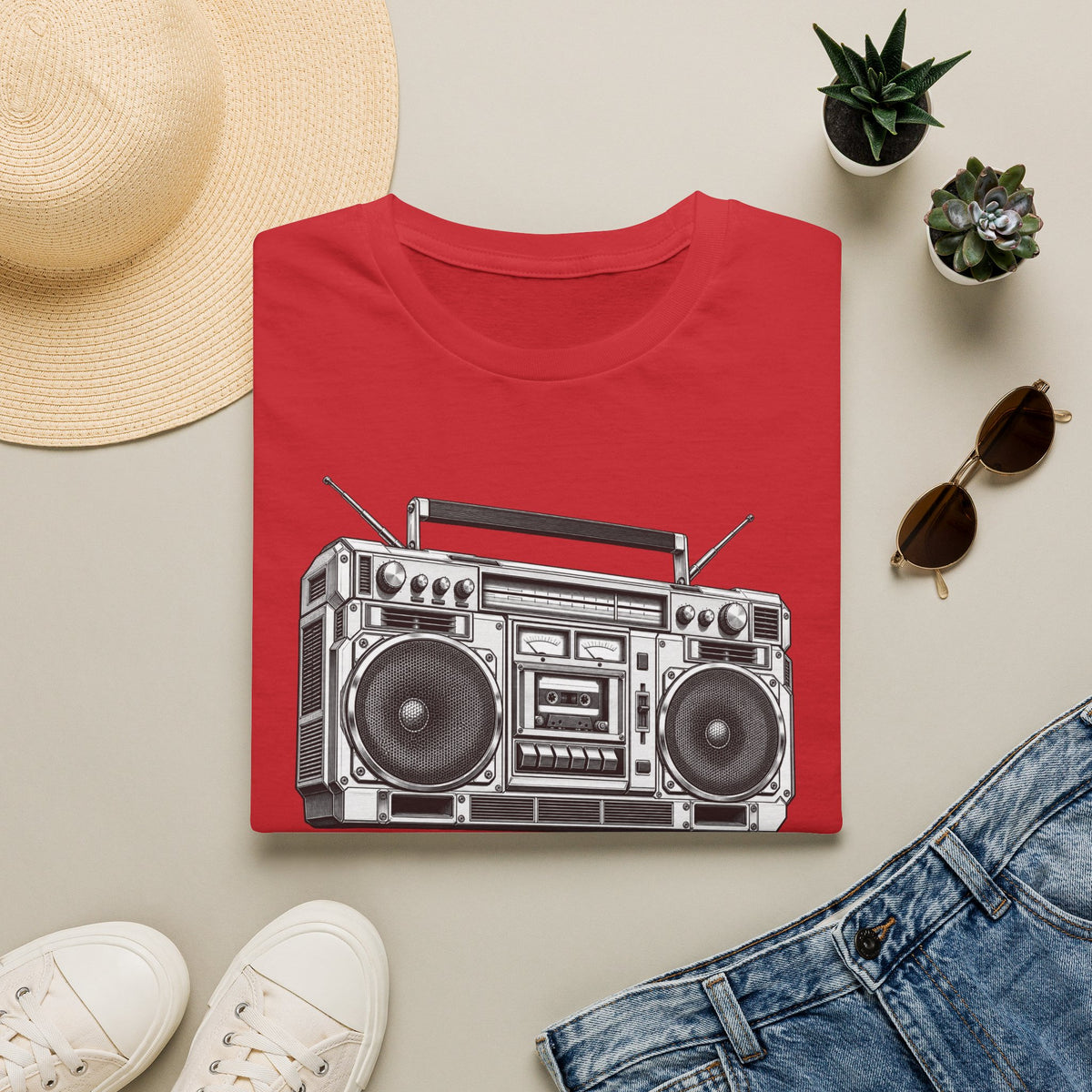Boombox T-Shirt, Retro Music Shirt, Vintage Cassette Radio Tee, 80s 90s Nostalgia, Music Lover Gift