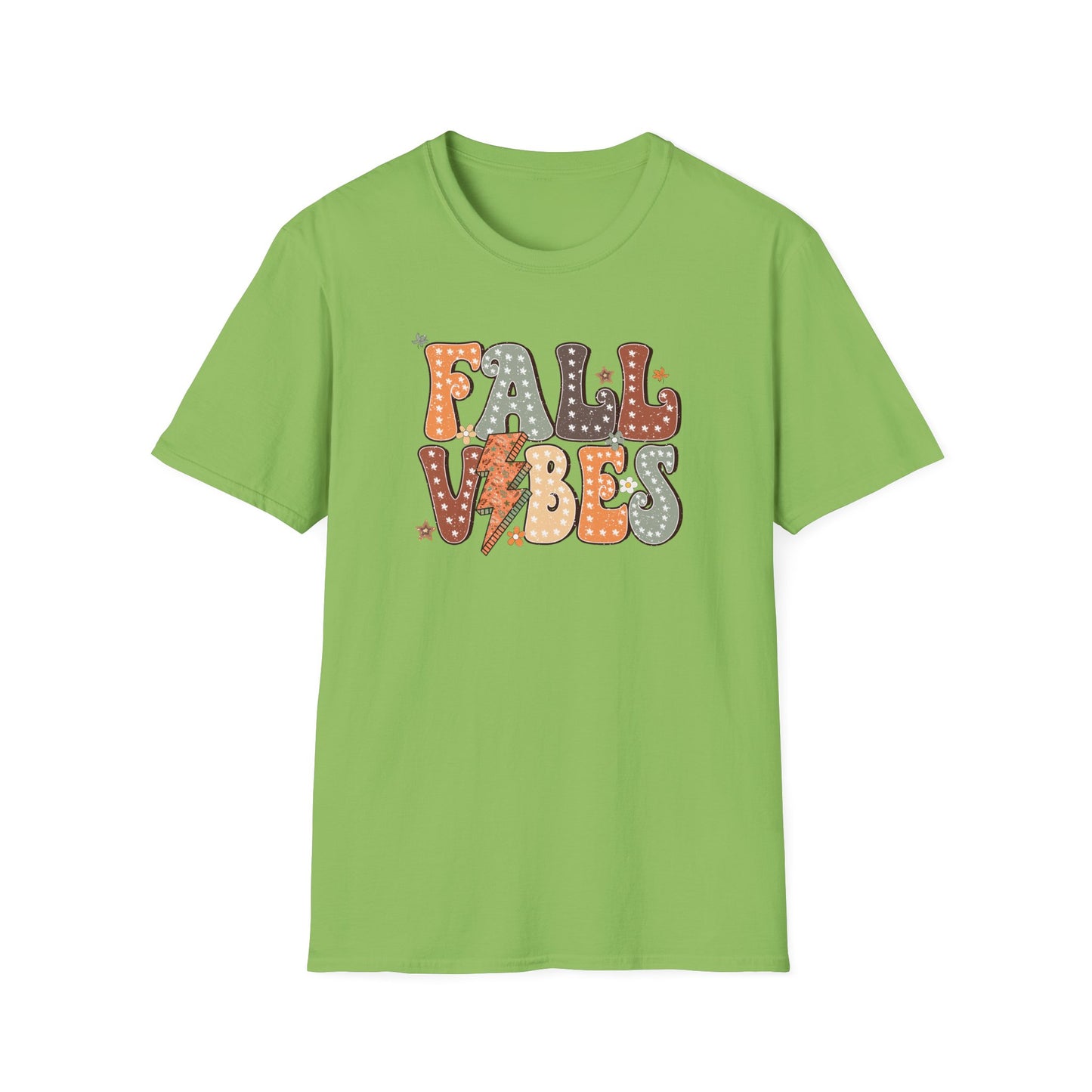 Fall Vibes T-Shirt, Autumn Graphic Tee, Cozy Shirt, Relaxing Casual Top, Seasonal Clothing, Thanksgiving Tee, Friendsgiving gift