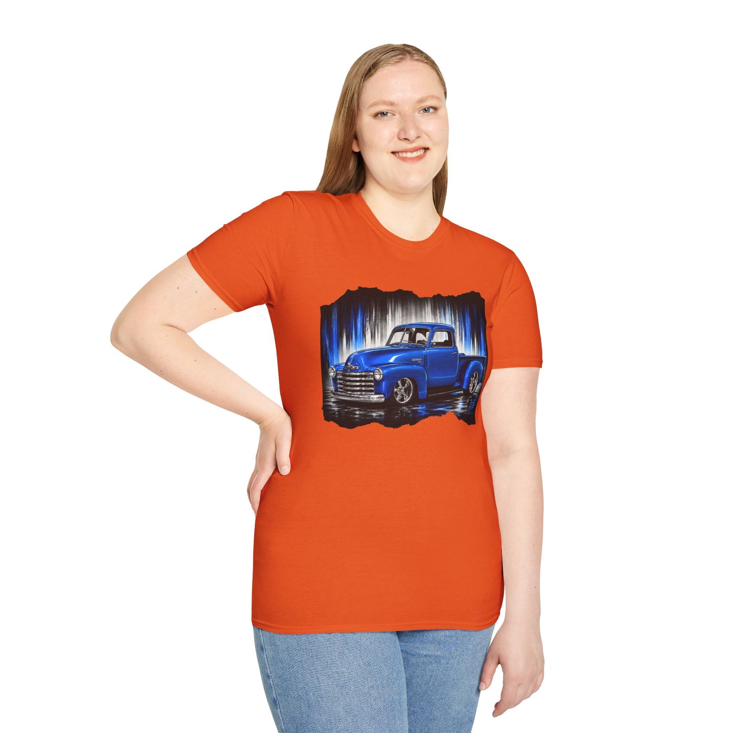 Vintage Truck Shirt, Blue Pickup Truck Tee, Classic Truck Graphic Shirt, Truck Enthusiast Gift, Retro Auto Unisex Tee