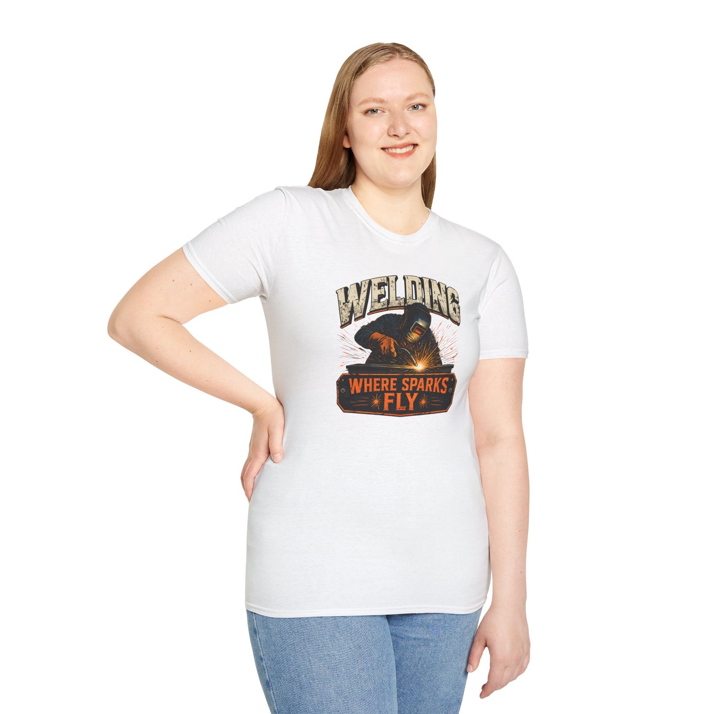Welding Where Sparks Fly Shirt, Funny Welder T Shirt Gift, Welding Graphic Tee, Metal Worker Shirt, Blue Collar Tee