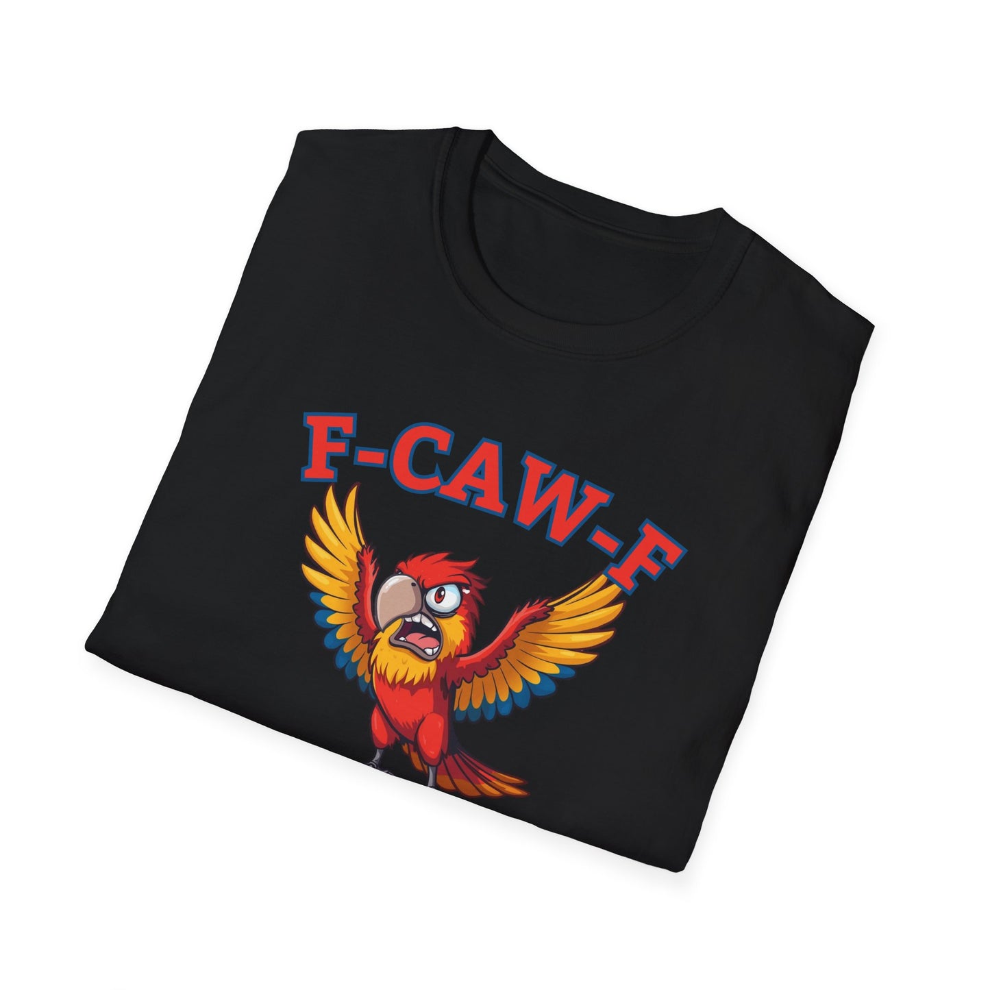 Funny F-CAW-F Macaw Parrot T-Shirt, Parrot Lover Shirt, Macaw Tee, Humorous Top, Macaw Parrot Apparel, Gift for him, Gift for her
