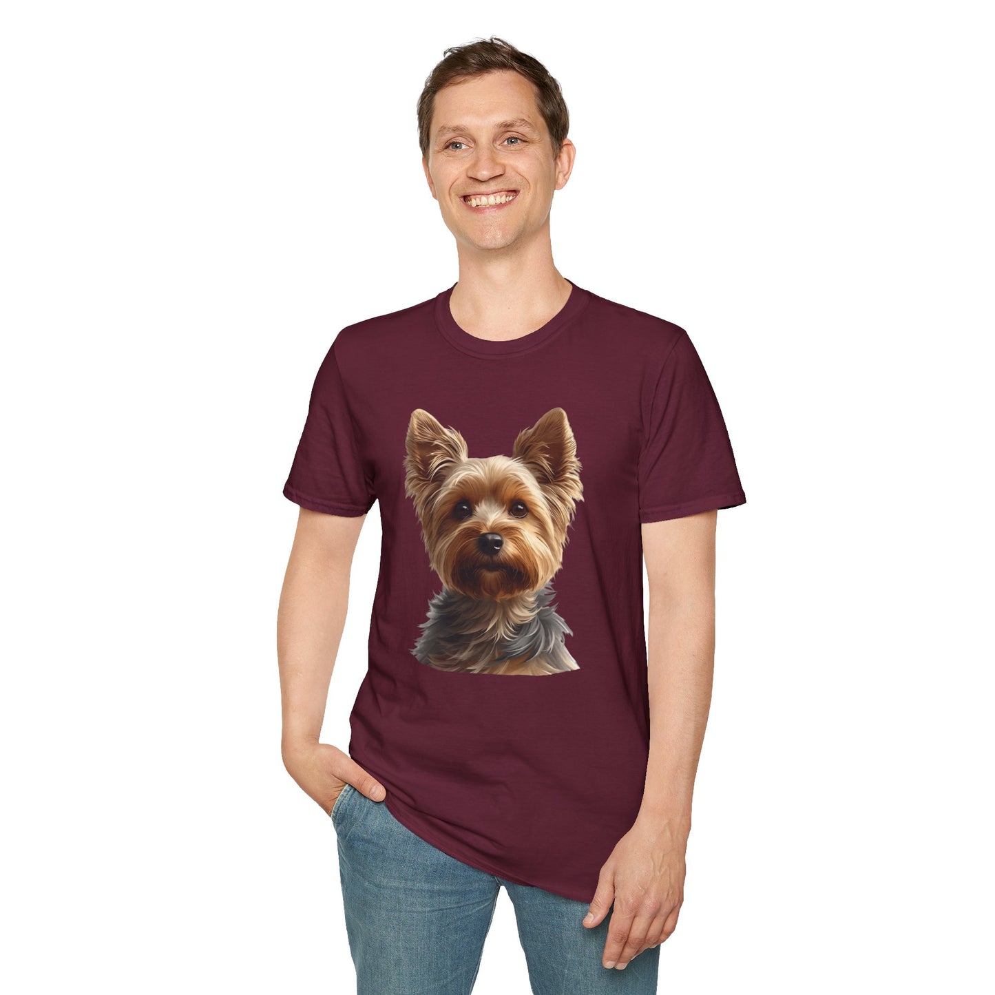 Yorkshire Terrier Dog Portrait Shirt – Yorkie Dog Lover Gift, Cute Dog Mom Tee, Dog Dad Shirt, Pet Breed Apparel
