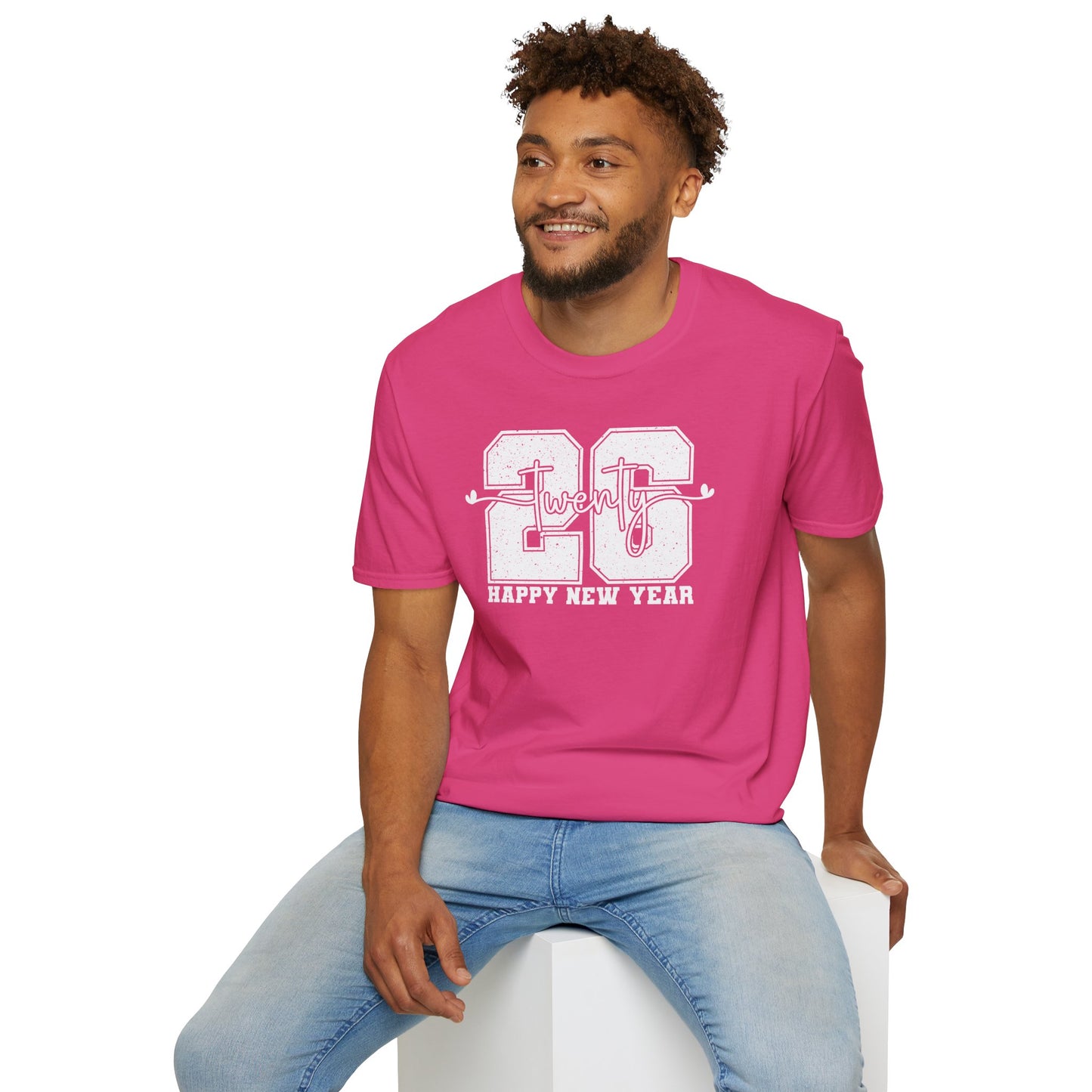 Happy New Year 2026 T-Shirt – Distressed Varsity 26 Twenty New Year Shirt, Retro College Style NYE Tee, New Year’s Eve Party Graphic Top