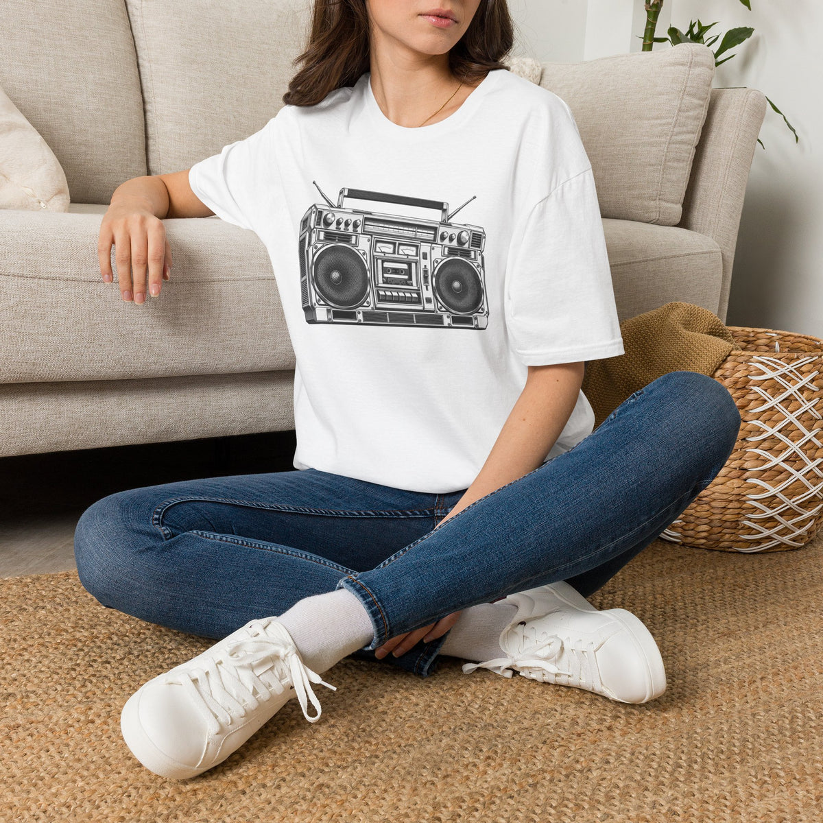 Boombox T-Shirt, Retro Music Shirt, Vintage Cassette Radio Tee, 80s 90s Nostalgia, Music Lover Gift