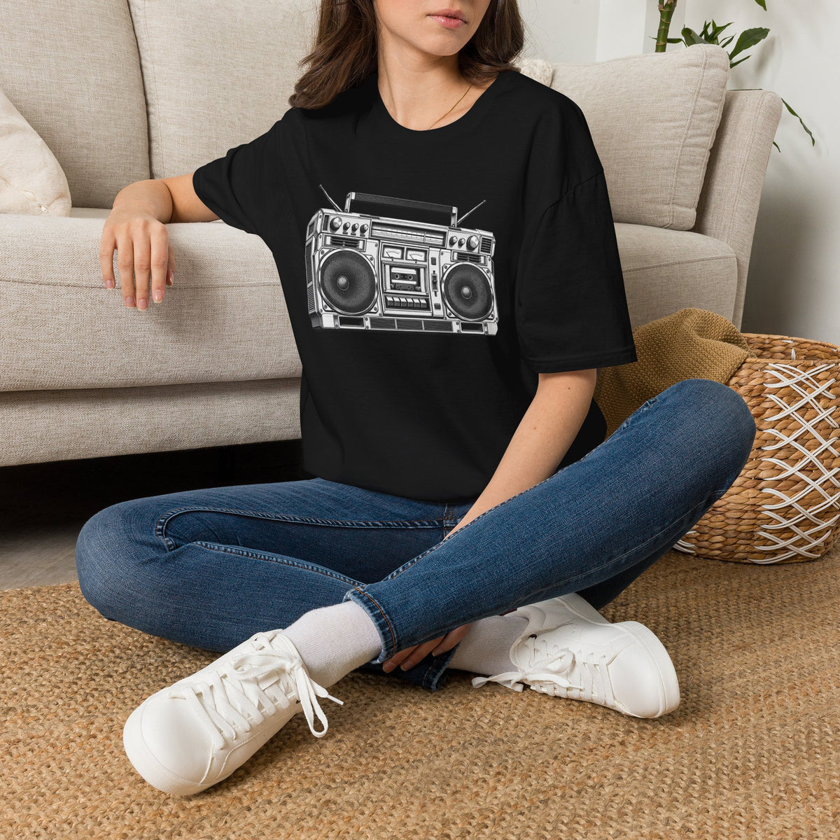 Boombox T-Shirt, Retro Music Shirt, Vintage Cassette Radio Tee, 80s 90s Nostalgia, Music Lover Gift