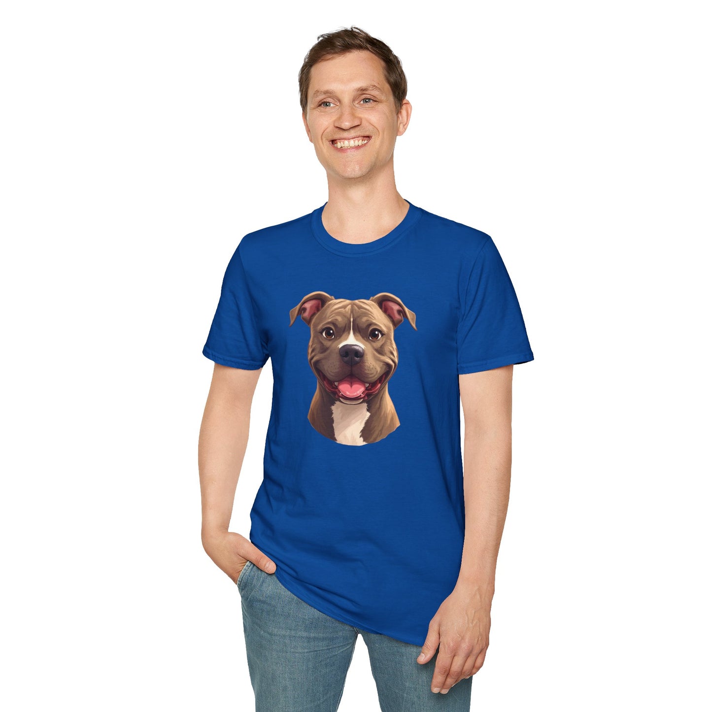 Pit Bull Terrier Dog Portrait Shirt – Pitbull Dog Lover Gift, Cute Dog Mom Tee, Dog Dad Shirt, Pet Breed Apparel