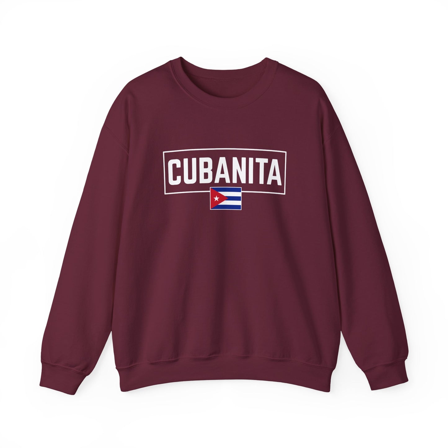 CUBANITA Sweatshirt – Cuban Flag Sweatshirt for Women, Latino Pride Sweatshirt, Cuba Heritage Top, Cuban Culture Graphic Sweatshirt