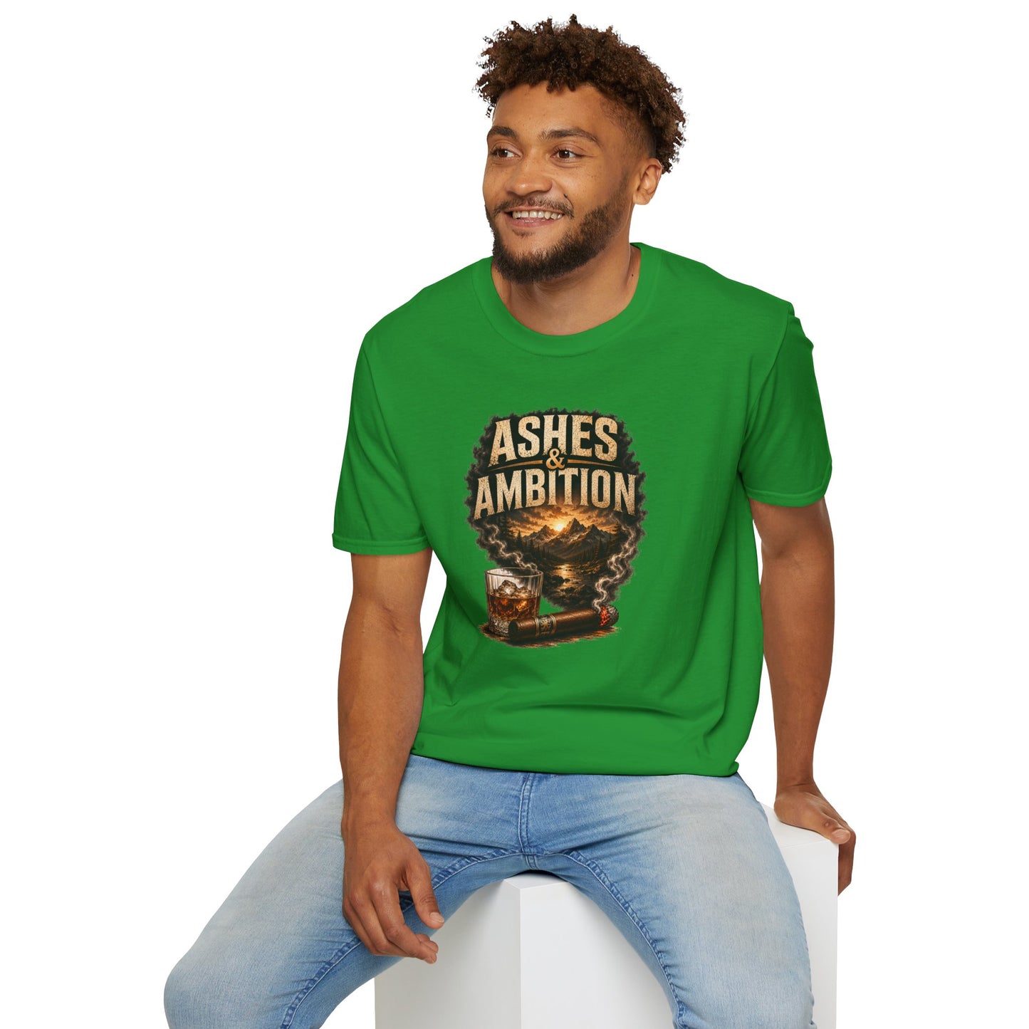 Ashes & Ambition Mountain Retreat T-Shirt – Cigar & Whiskey Lifestyle Tee