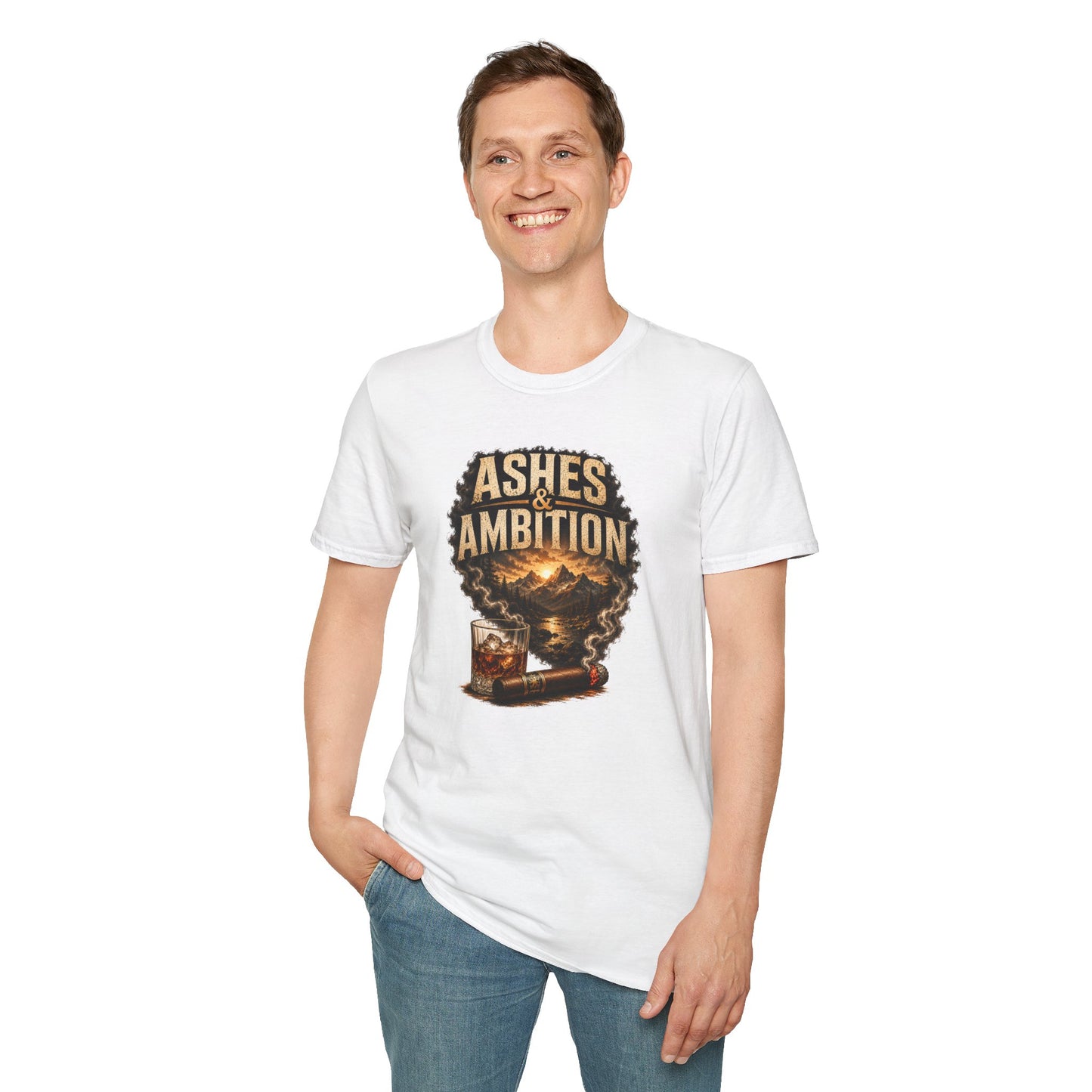Ashes & Ambition Mountain Retreat T-Shirt – Cigar & Whiskey Lifestyle Tee