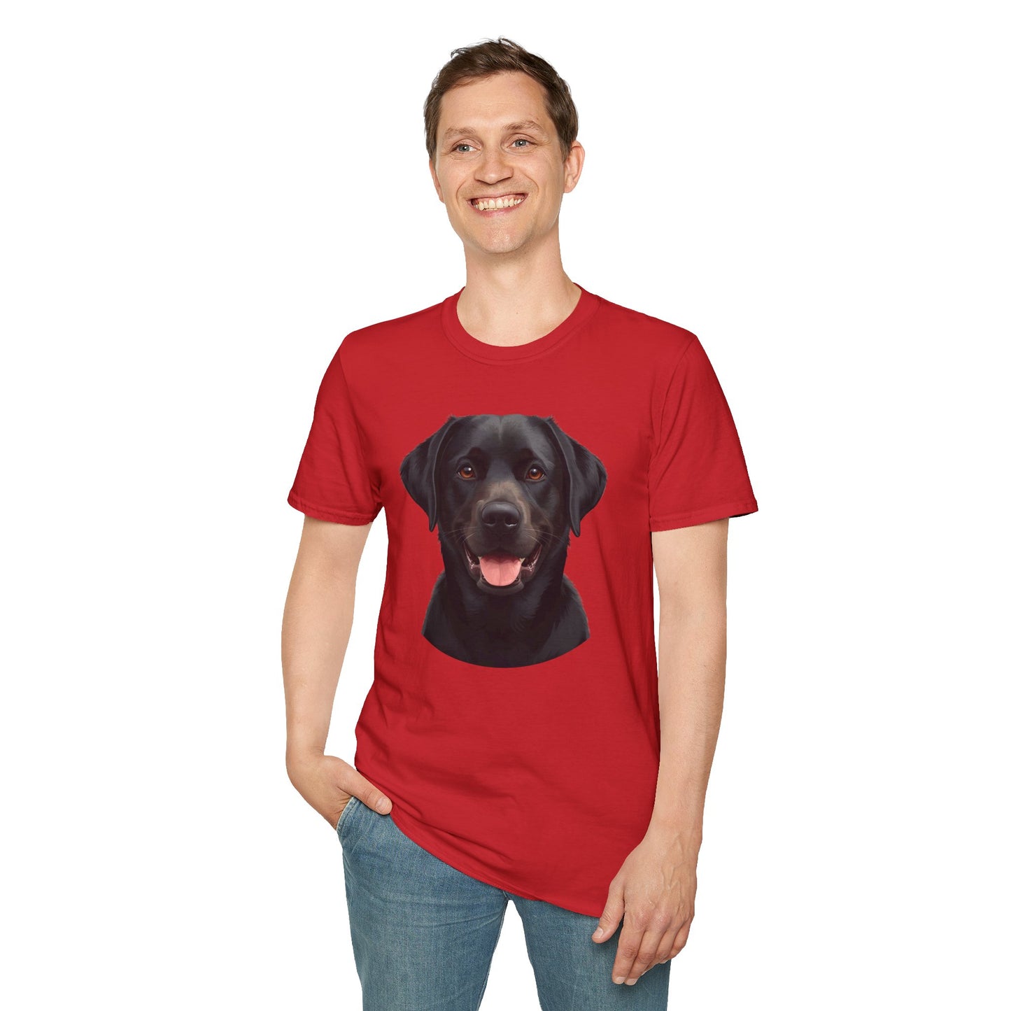 Labrador Retriever Dog Portrait Shirt – Black Lab Dog Lover Gift, Cute Dog Mom Tee, Dog Dad Shirt, Pet Breed Apparel