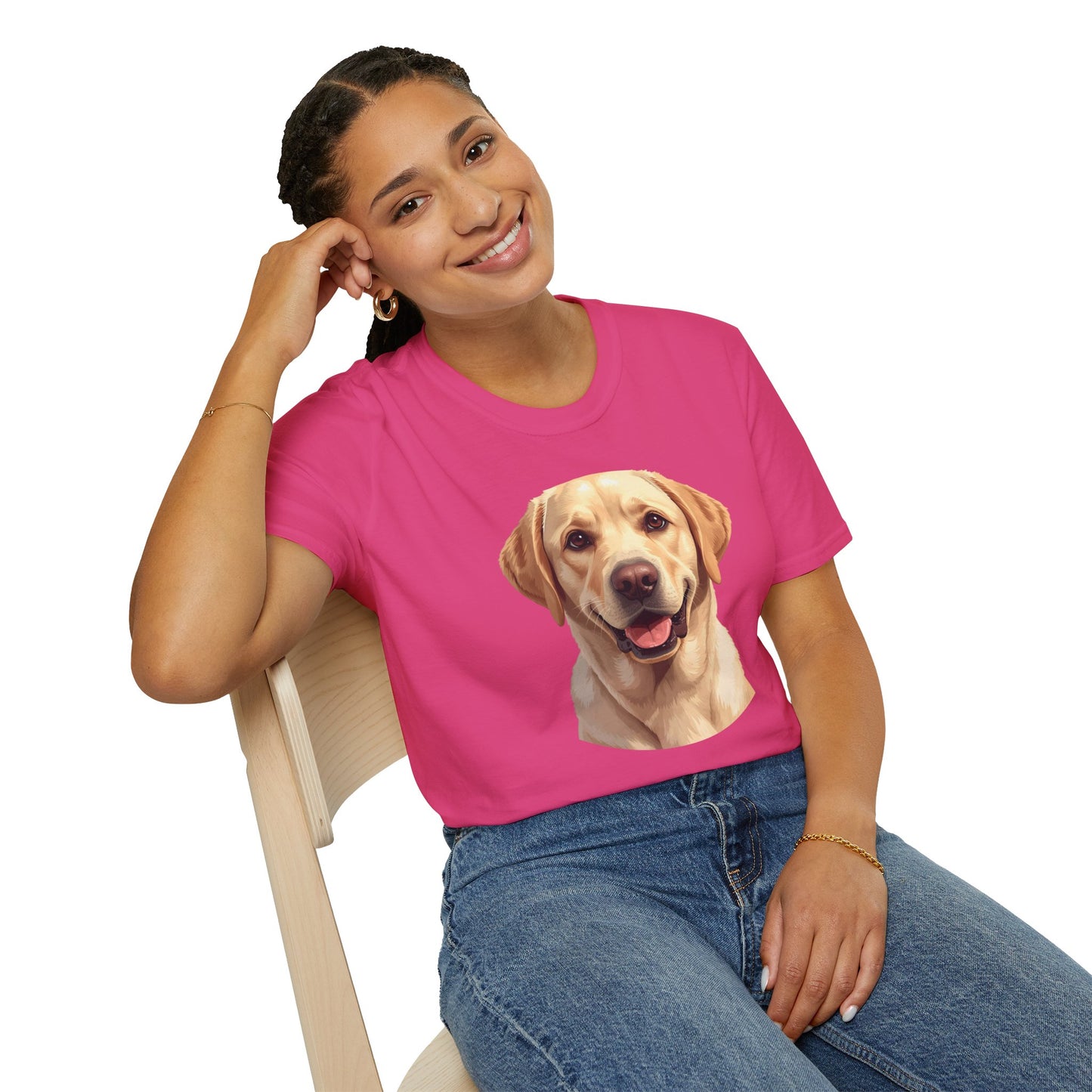 Labrador Retriever Dog Portrait Shirt – Lab Dog Lover Gift, Cute Dog Mom Tee, Dog Dad Shirt, Pet Breed Apparel