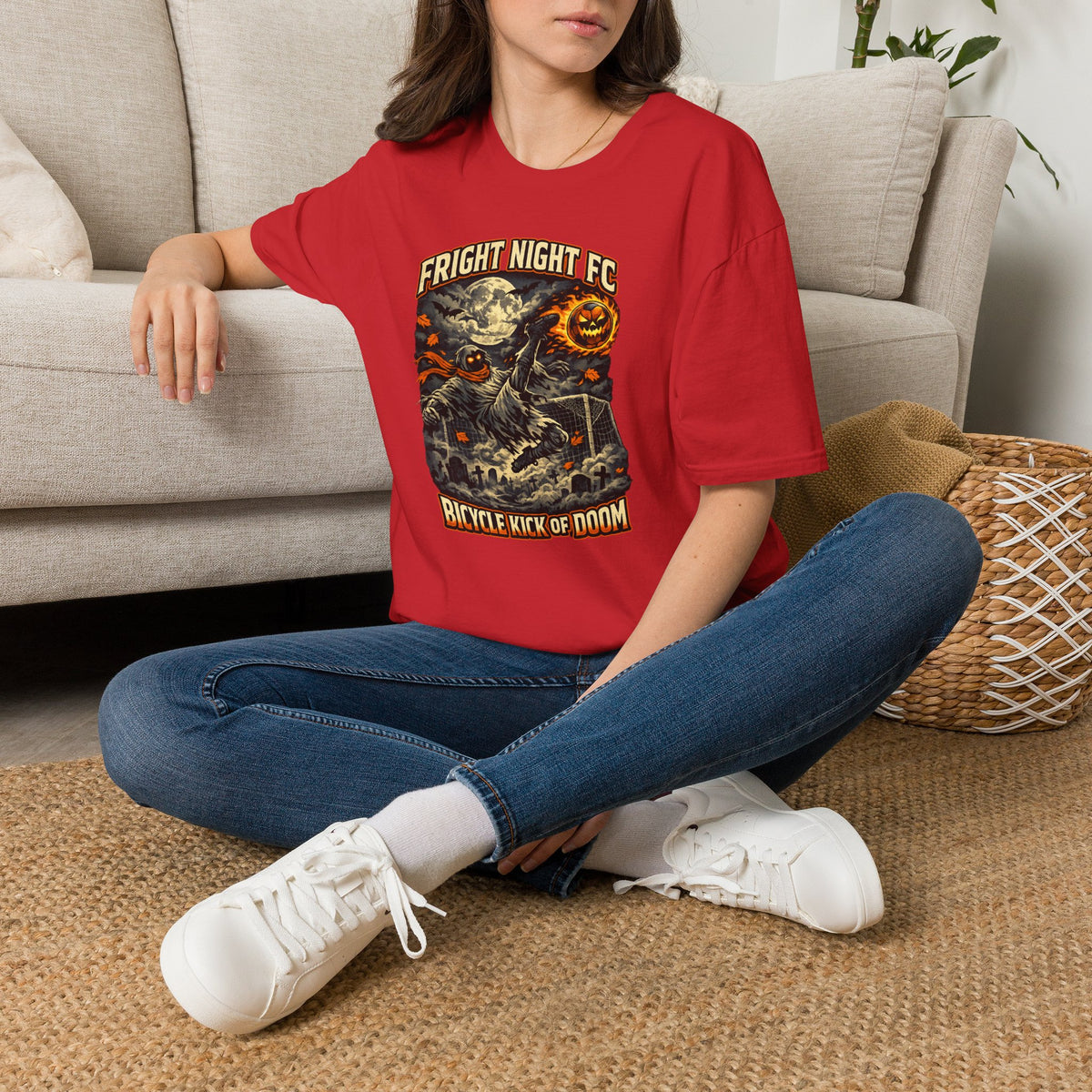 Halloween Soccer Shirt, Fright Night FC Tee, Mummy Soccer T-Shirt, Pumpkin Soccer Ball Shirt, Fall Sports Gift
