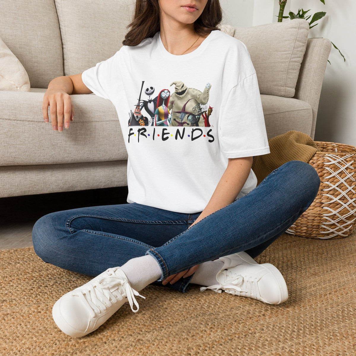 The Nightmare Before Christmas Skellington Family Friends T-Shirt, Scary Movie Tee, Halloween Shirt, Horror Movie Characters Gift