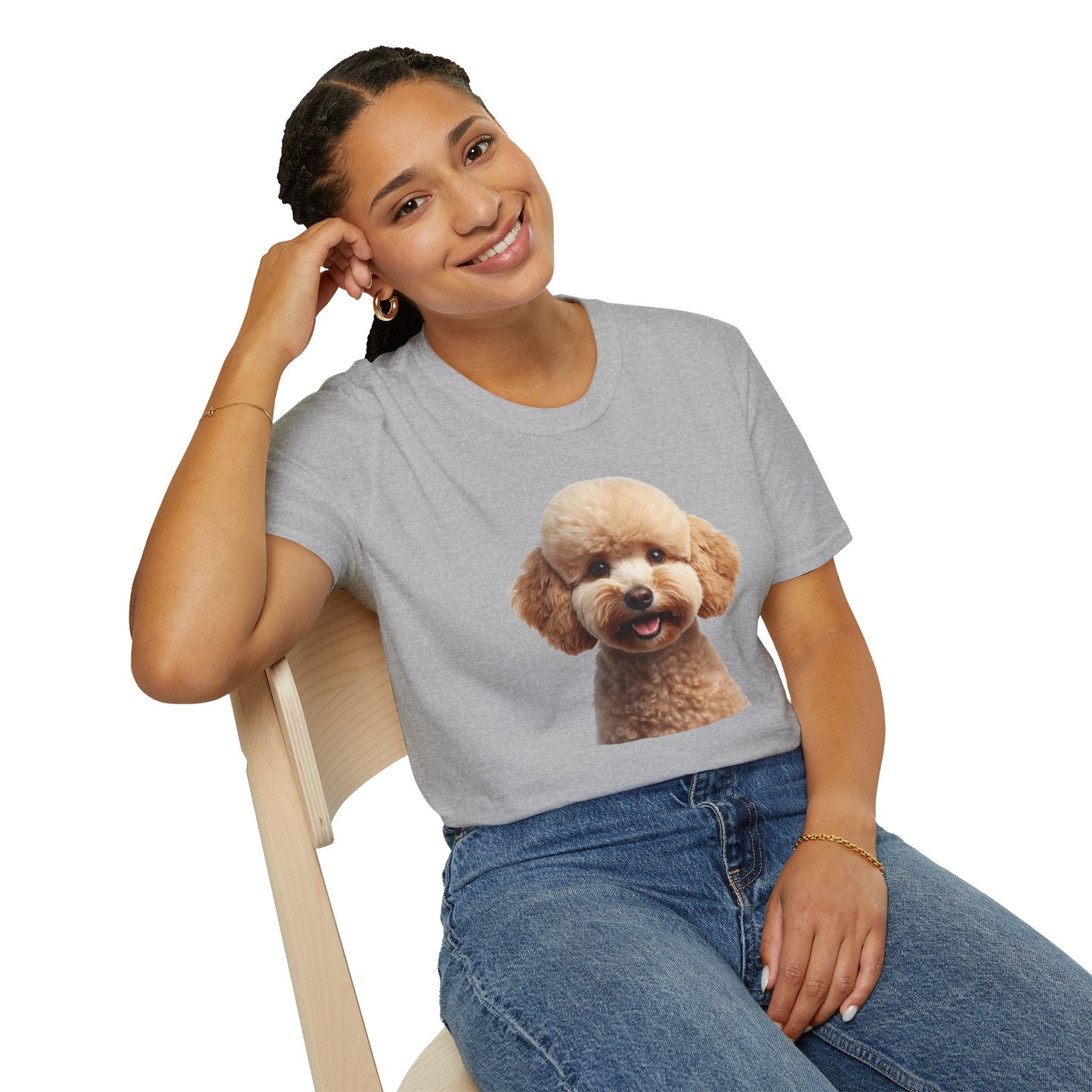 Poodle Dog Portrait Shirt – Poodle Dog Lover Gift, Cute Dog Mom Tee, Dog Dad Shirt, Pet Breed Apparel