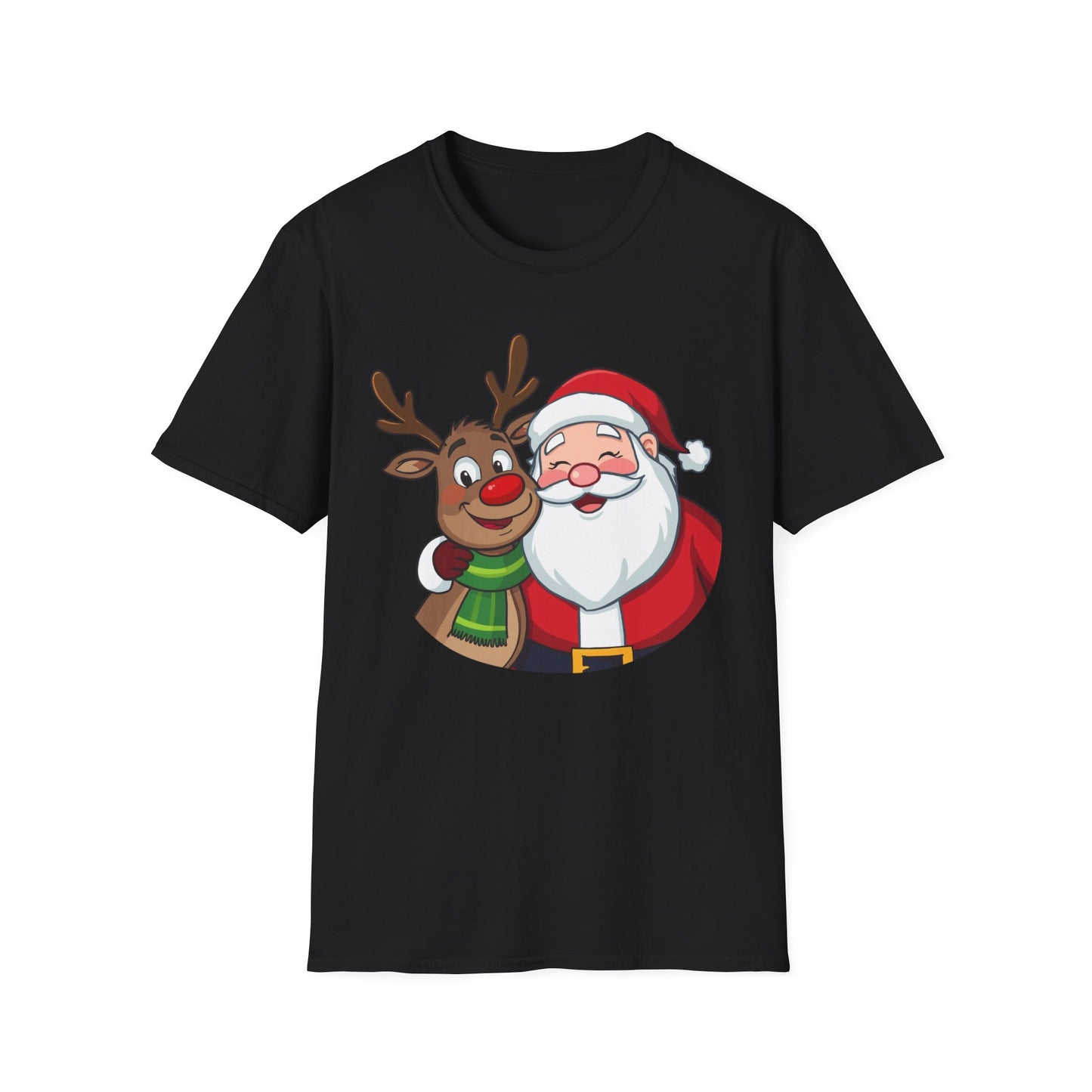 Smiling Santa and Rudolph Shirt, Family Christmas Shirts, Christmas T Shirt, Holiday Shirt, Cute Xmas Shirt for the family, Holiday Gift