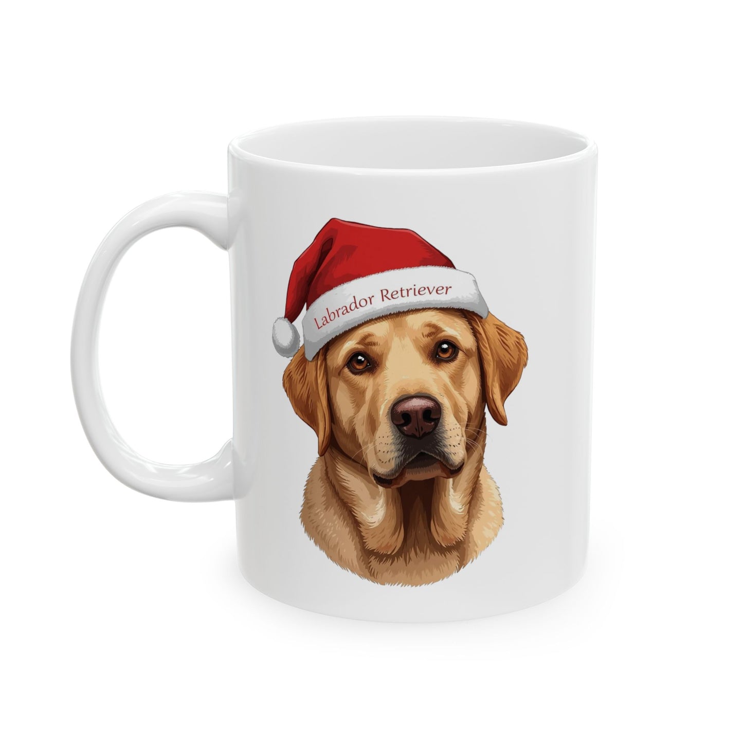 Labrador Retriever Holiday Portrait Mug – Cute Holiday Coffee Cup, Festive Labrador Retriever Dog Ceramic Mug, Christmas Gift Idea (11oz/15oz)