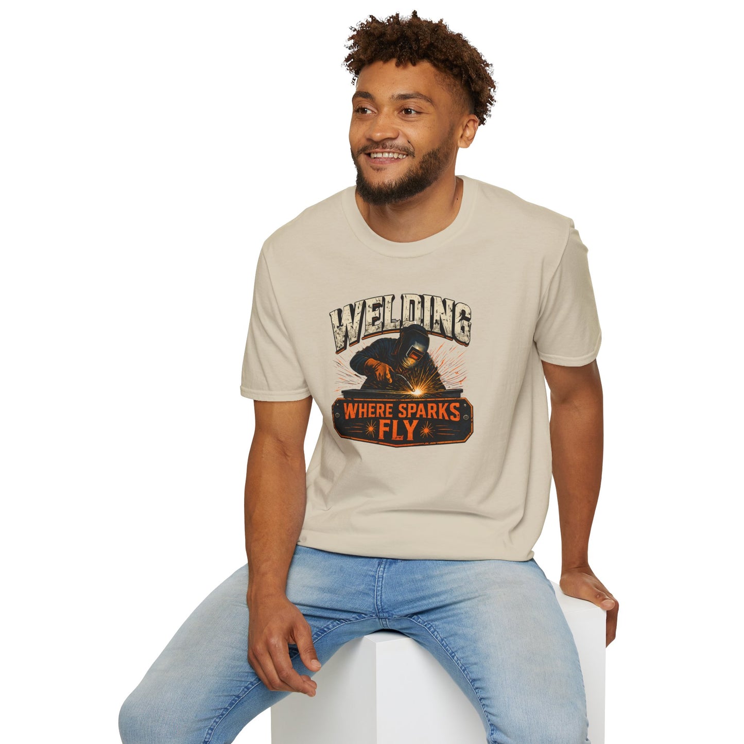Welding Where Sparks Fly Shirt, Funny Welder T Shirt Gift, Welding Graphic Tee, Metal Worker Shirt, Blue Collar Tee
