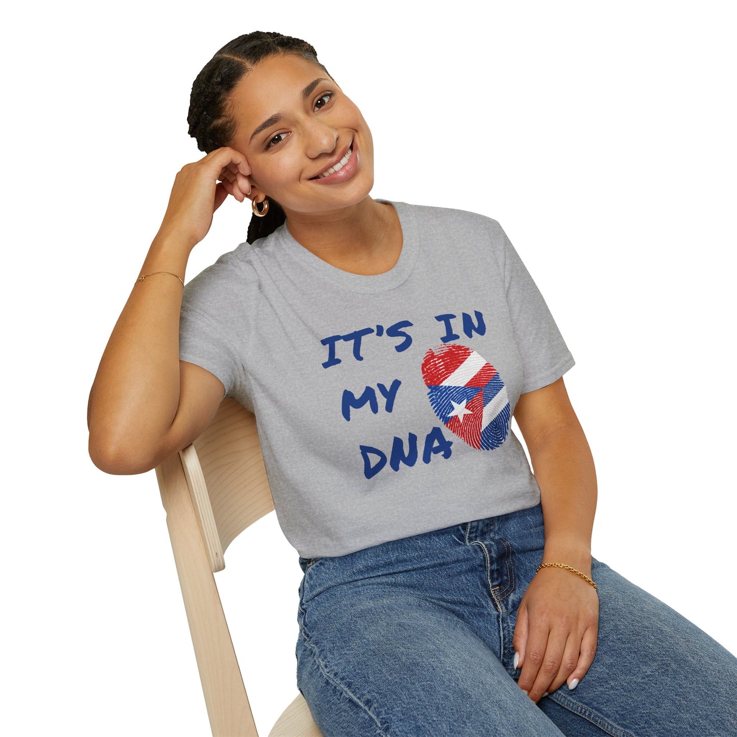 It's In My DNA Cuba-Rican Pride T-Shirt, Graphic Tee for Hispanic Heritage, Cuban - Puerto Rican Heritage, Cuba - Boriqua Pride Tee Gift