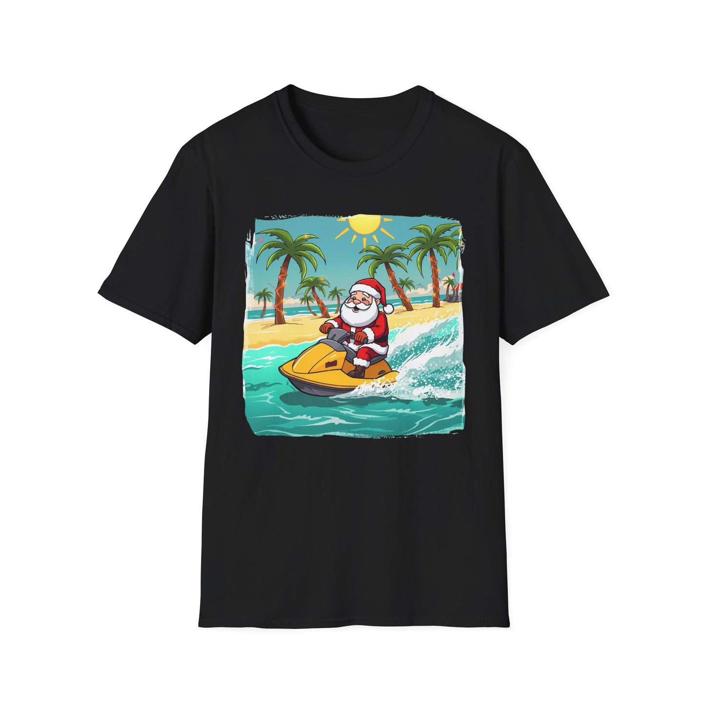 Tropical Santa on a Wave runner Shirt, Family Christmas Shirts, Christmas T Shirt, Holiday Shirt, Cute Xmas Shirt for the family, Holiday Gift