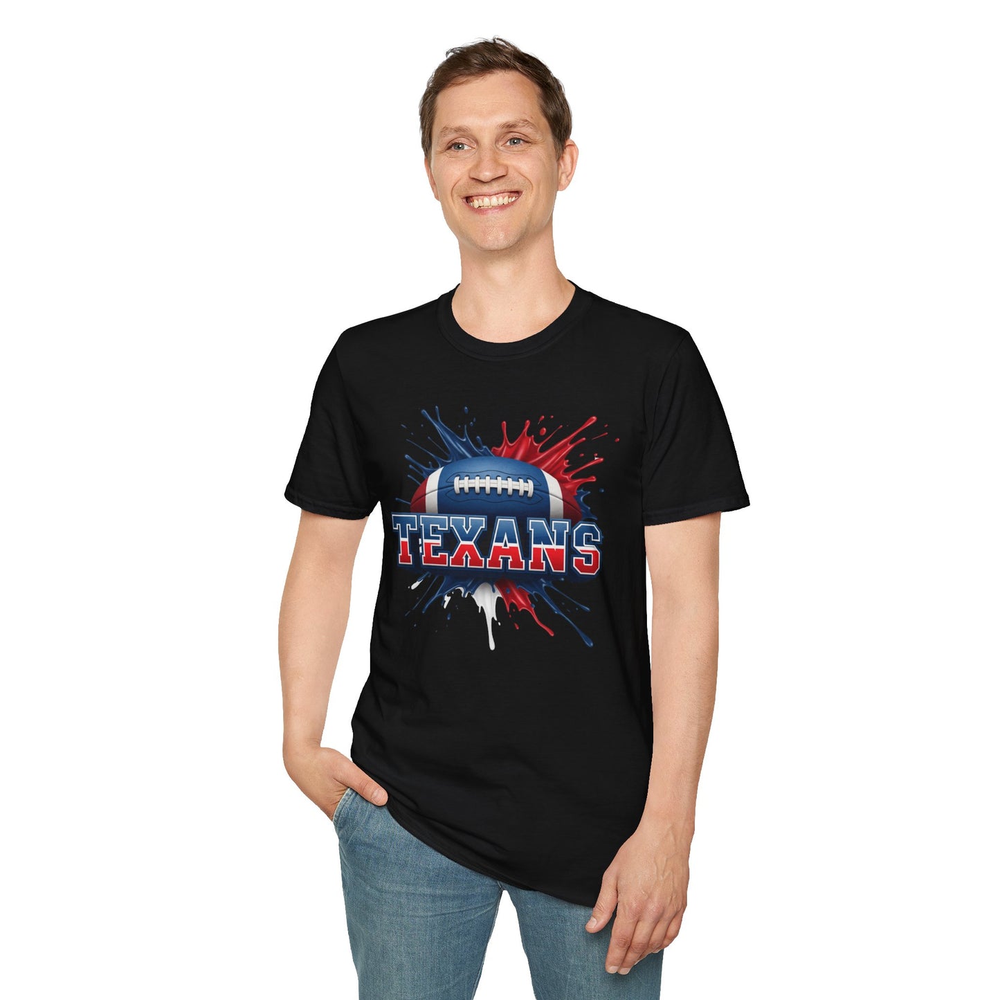 Houston Football Unisex T-Shirt, Houston Team Tee, Football Gift for Houston Fans, Game Day Shirt, Sports Fan Apparel, Football Tee