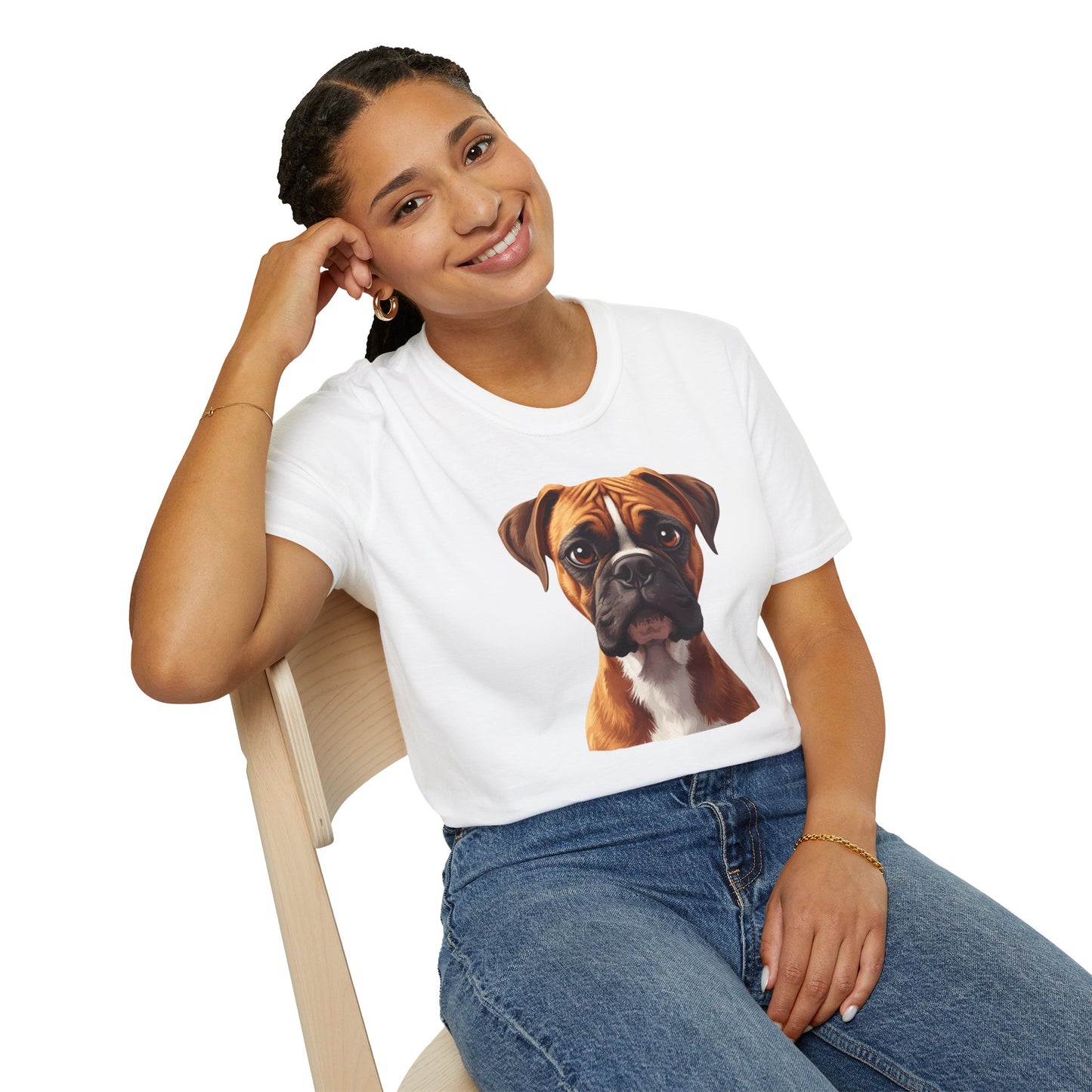 Boxer Dog Portrait Shirt – Boxer Dog Lover Gift, Cute Dog Mom Tee, Dog Dad Shirt, Pet Breed Apparel