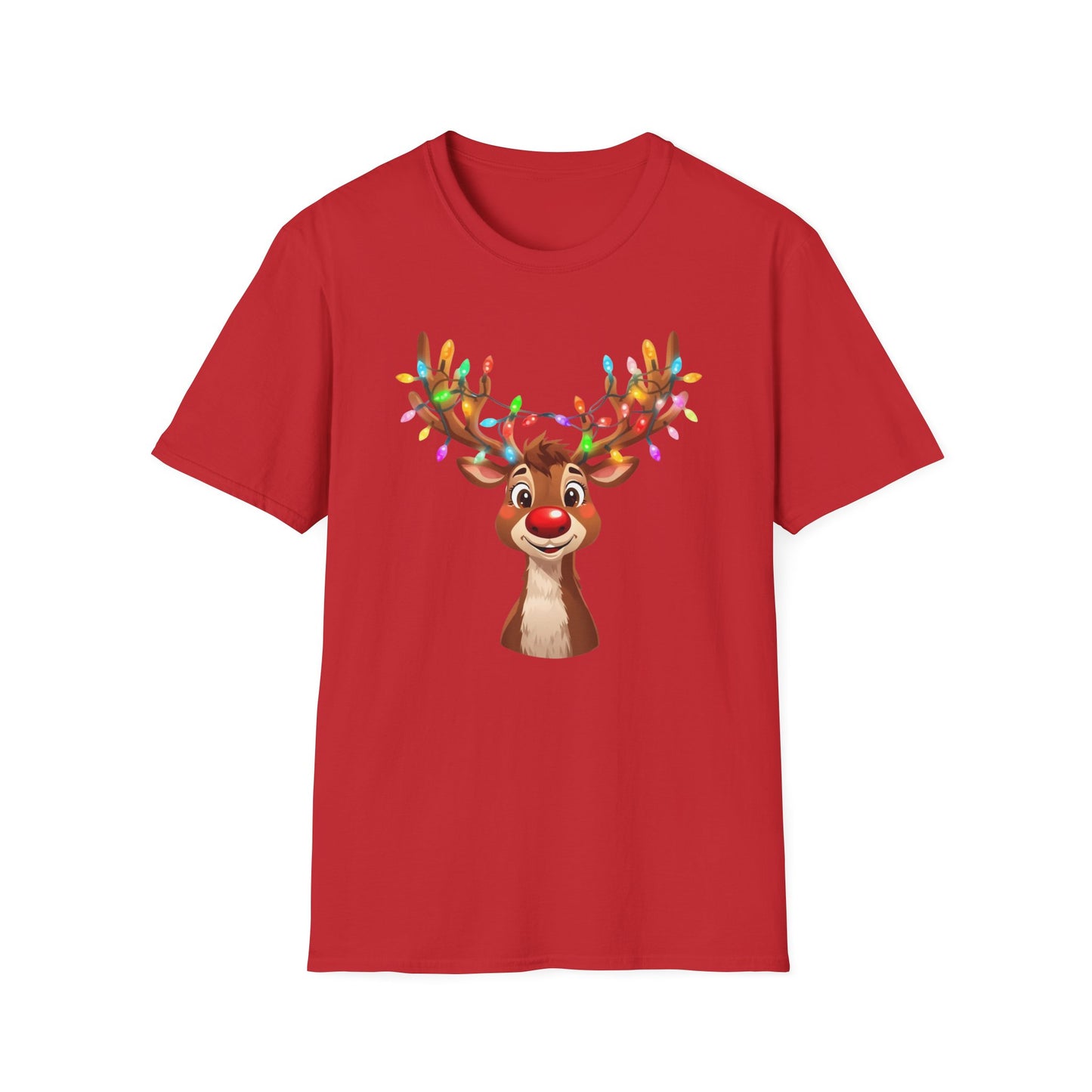 Reindeer with Christmas Lights Shirt, Family Christmas Shirts, Christmas T Shirt, Holiday Shirt, Cute Xmas Shirt for the family, Holiday Gift