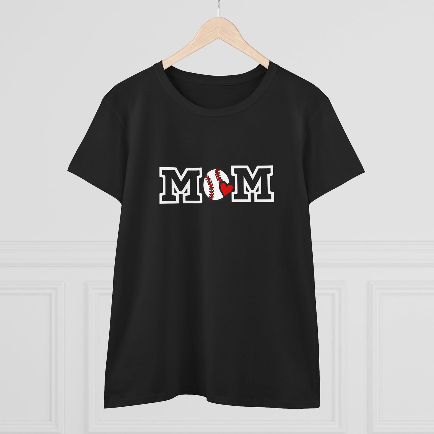 Baseball Mom Shirt, Sports Mom Gift, Cotton T-Shirt, Baseball Fan Apparel, Mother's Day Tee, Mom loves Baseball, Sports Mom