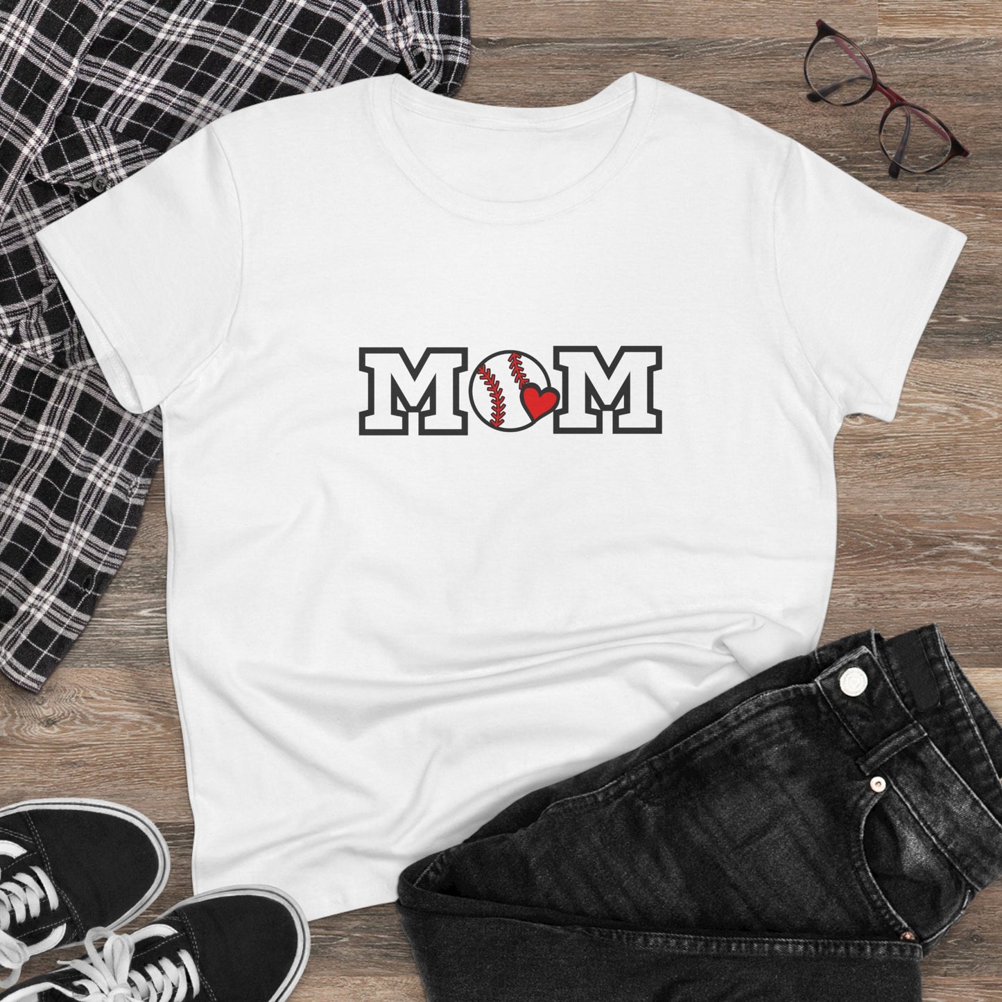 Baseball Mom Shirt, Sports Mom Gift, Cotton T-Shirt, Baseball Fan Apparel, Mother's Day Tee, Mom loves Baseball, Sports Mom
