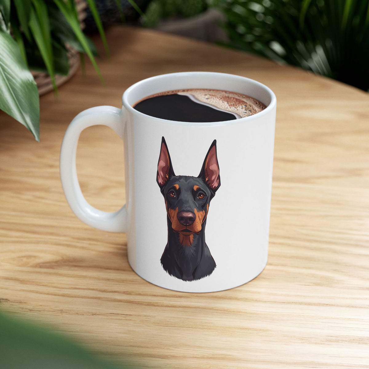 Doberman Mug, Doberman Pinscher Coffee Mug, Dog Lover Gift, Doberman Mom Dog Dad Mug, Pet Parent Cup 11oz or 15oz, Dog Lover Gift