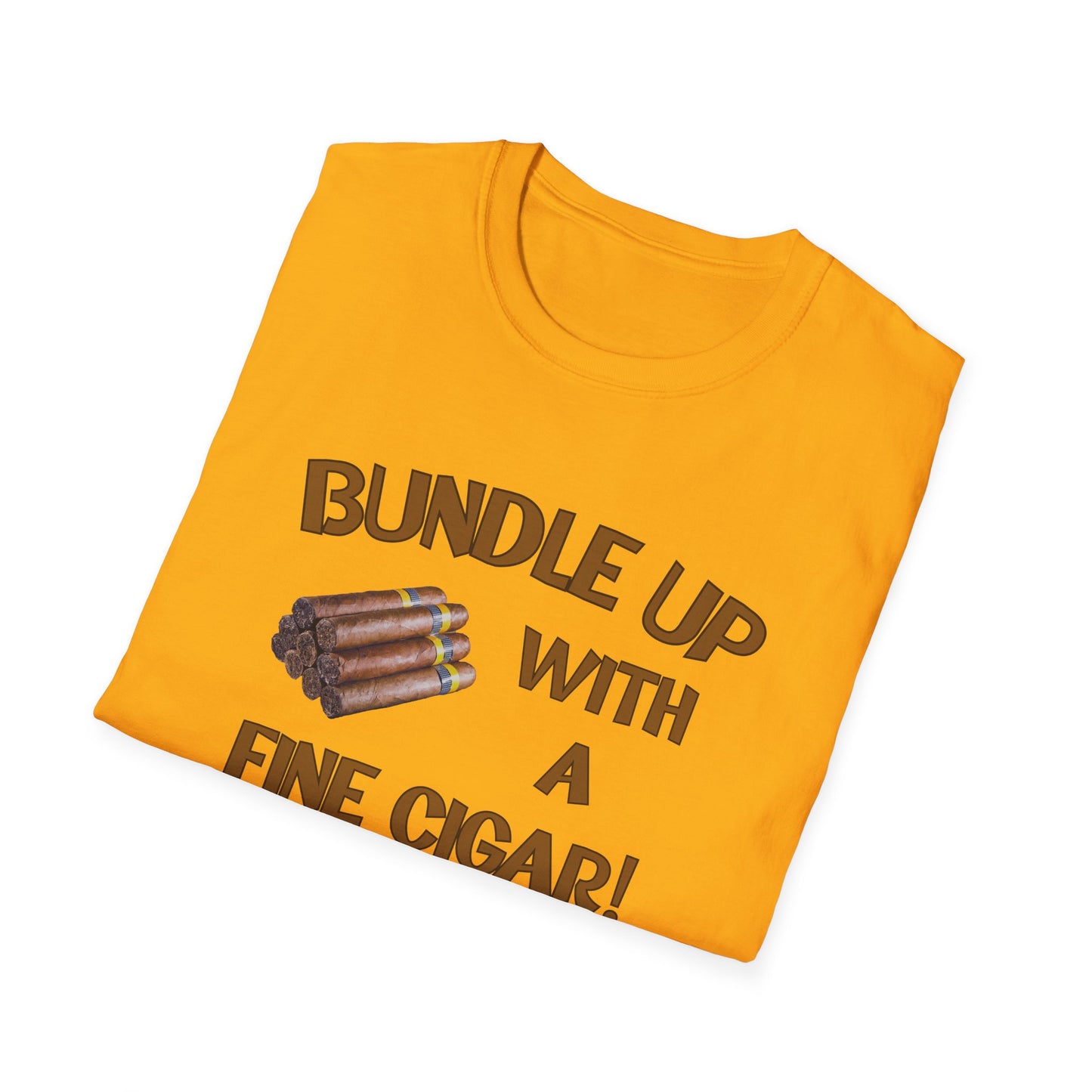 Bundle Up With A Fine Cigar Unisex T-Shirt, BBQ Pool Party Shirt, Relaxation Leisure, Cigar lover Gift, Cigar Aficionado, Dad Gift