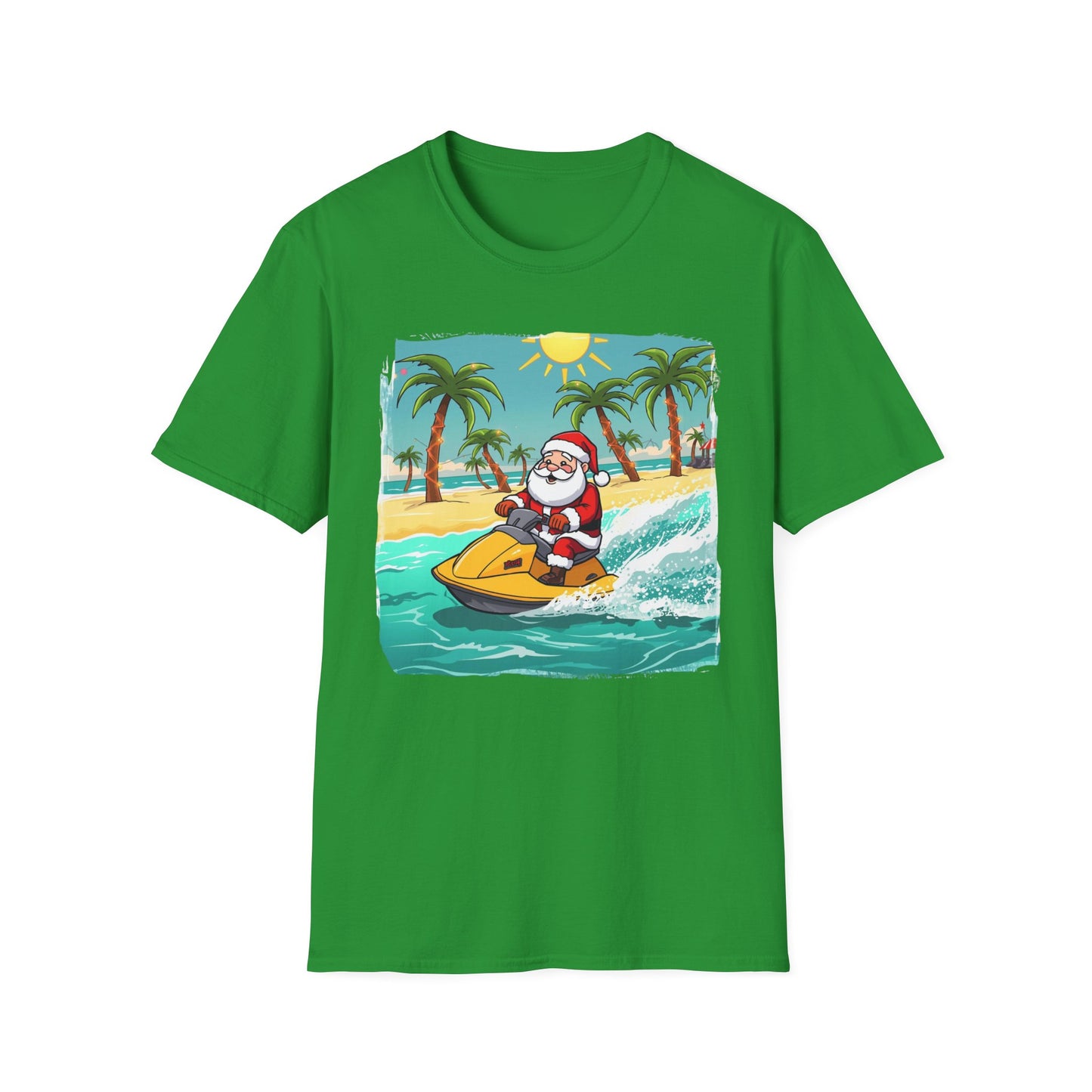 Tropical Santa on a Wave runner Shirt, Family Christmas Shirts, Christmas T Shirt, Holiday Shirt, Cute Xmas Shirt for the family, Holiday Gift