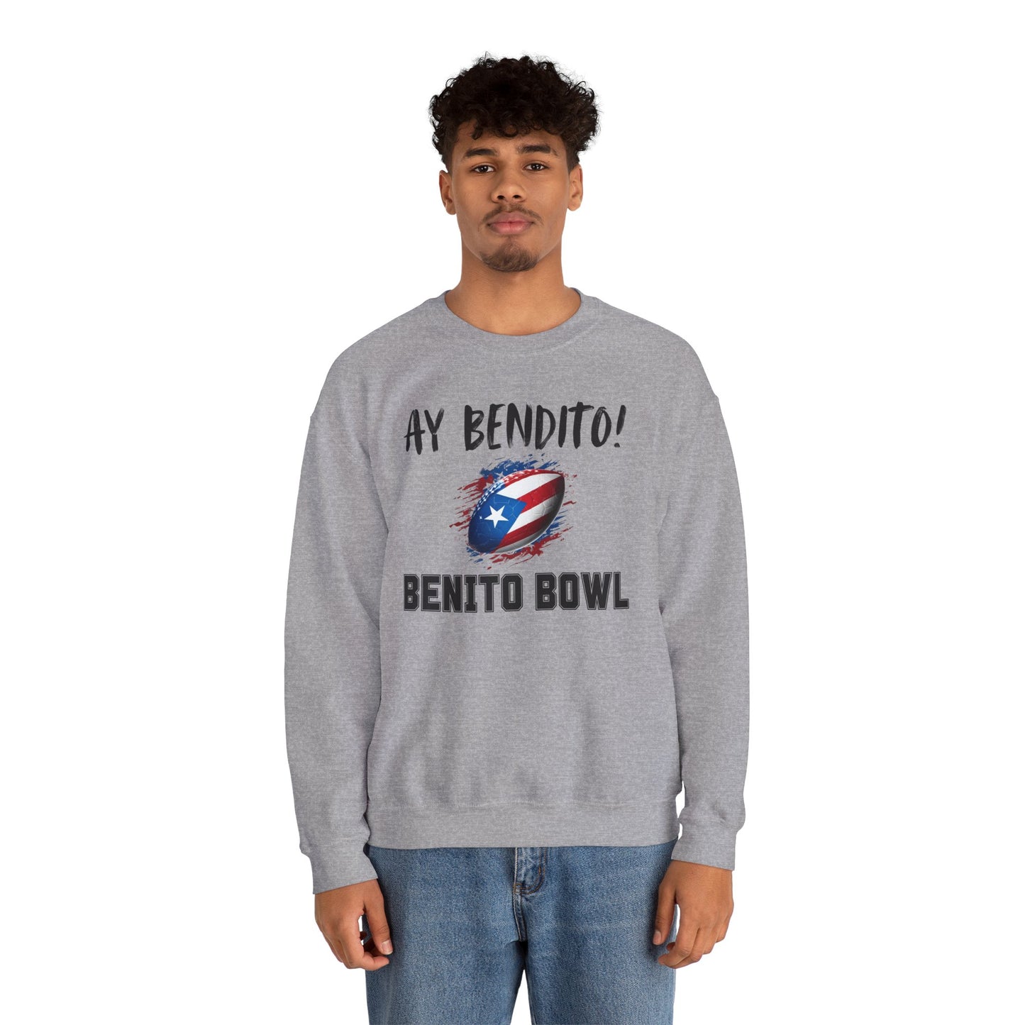Ay Bendito! Benito Bowl Sweatshirt, Halftime Benito Shirt, Football Fan Gift, Benito Sweatshirt, Puerto Rico Heritage Boriqua Pride Gift