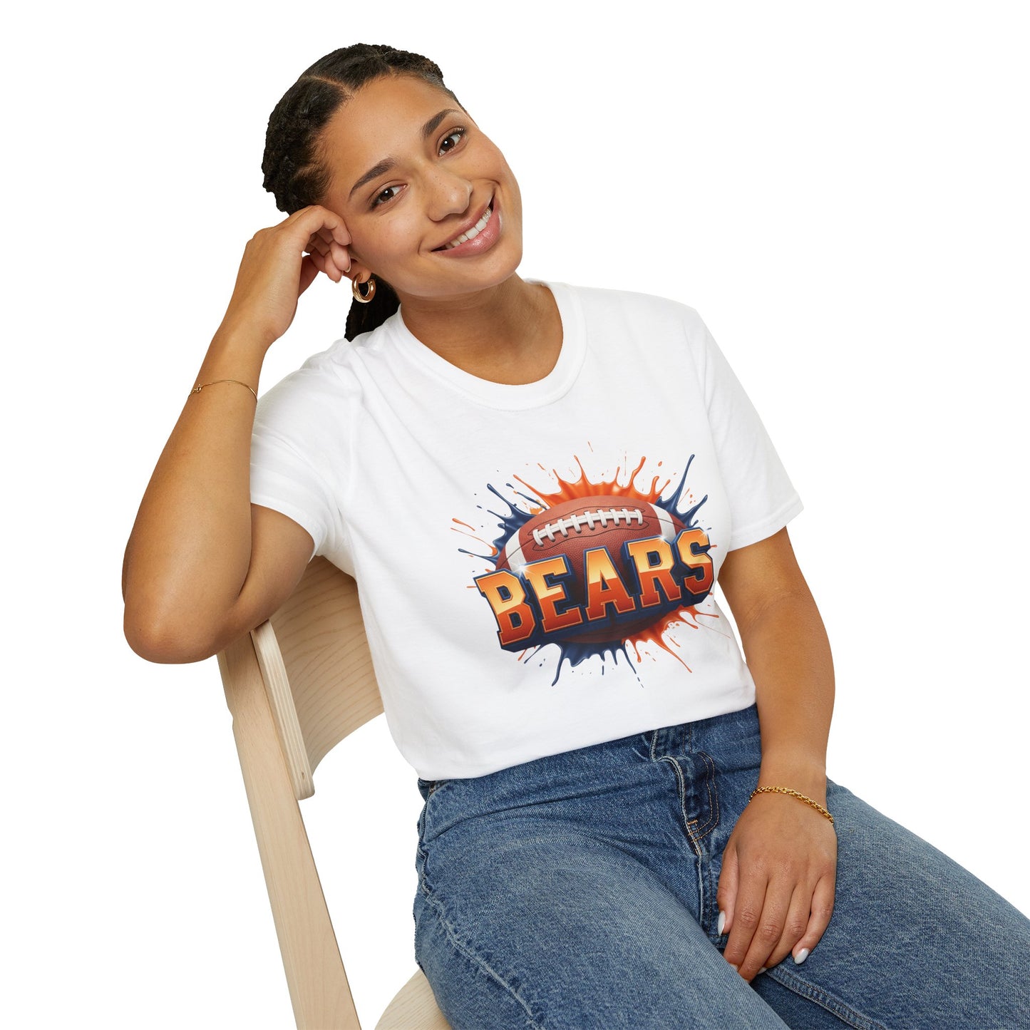 Chicago Football Unisex T-Shirt, Chicago Team Tee, Football Gift for Chicago Fans, Game Day Shirt, Sports Fan Apparel, Football Tee