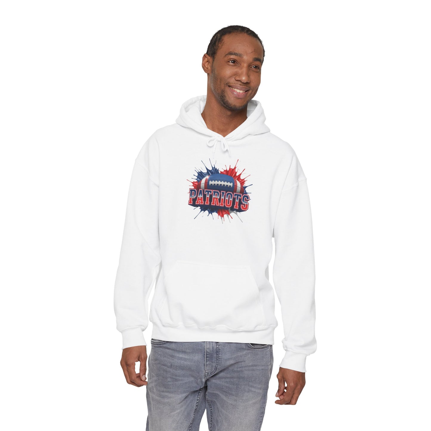 New England Football Hoodie, New England Team Hoodie, Football Gift for New England Fans, Game Day Sports Fan Apparel, Football Fan Gift