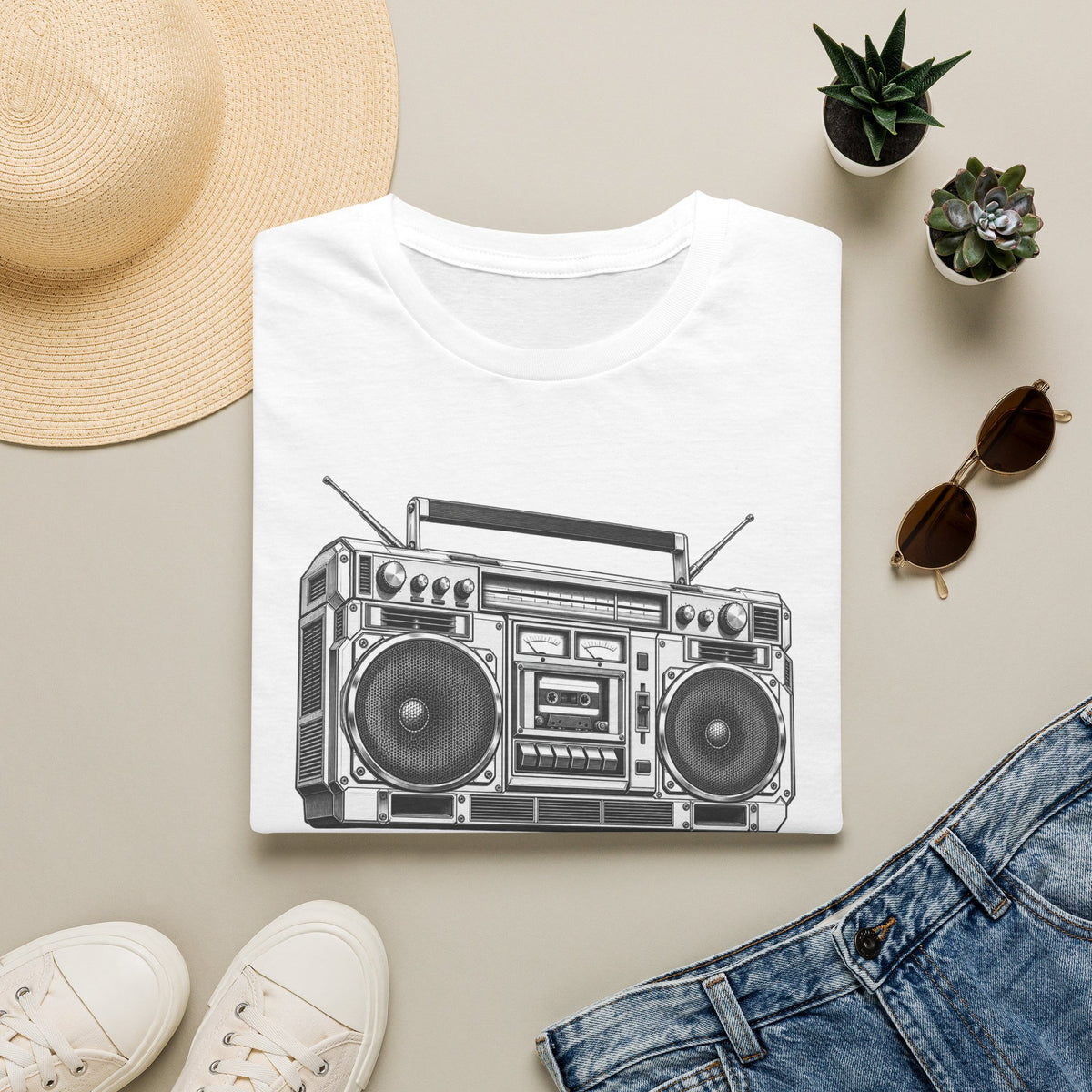 Boombox T-Shirt, Retro Music Shirt, Vintage Cassette Radio Tee, 80s 90s Nostalgia, Music Lover Gift