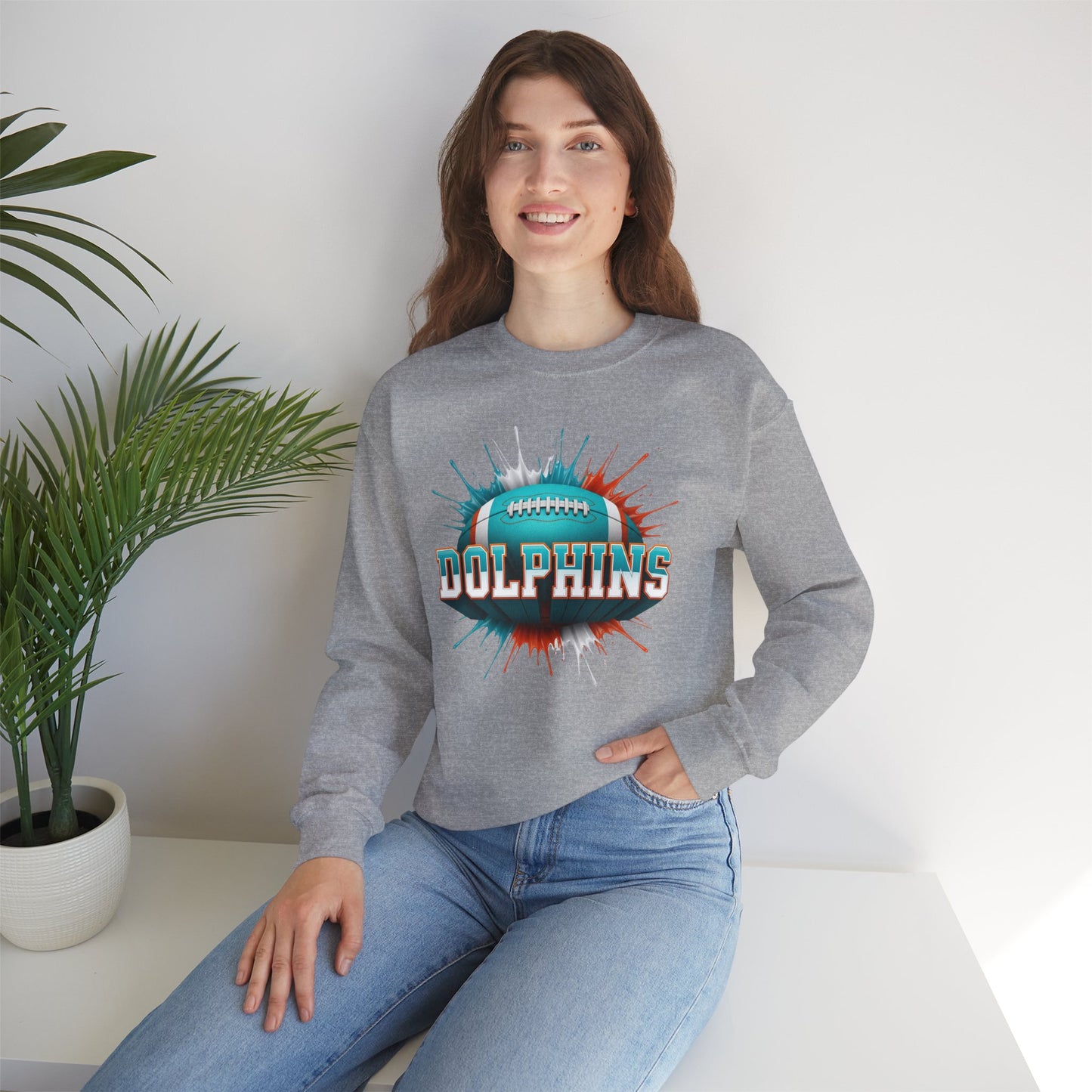 Miami Football Sweatshirt, Miami Team Sweatshirt, Football Gift for Miami Fans, Game Day Sports Fan Football Apparel