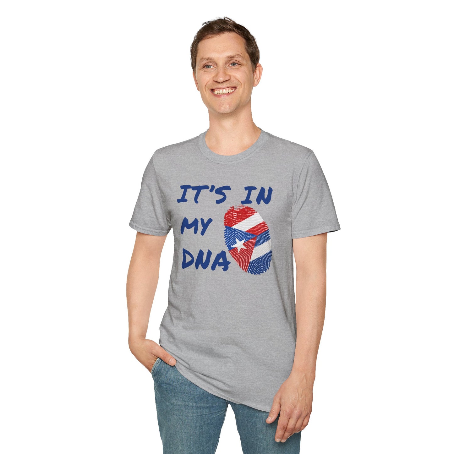 It's In My DNA Cuba-Rican Pride T-Shirt, Graphic Tee for Hispanic Heritage, Cuban - Puerto Rican Heritage, Cuba - Boriqua Pride Tee Gift