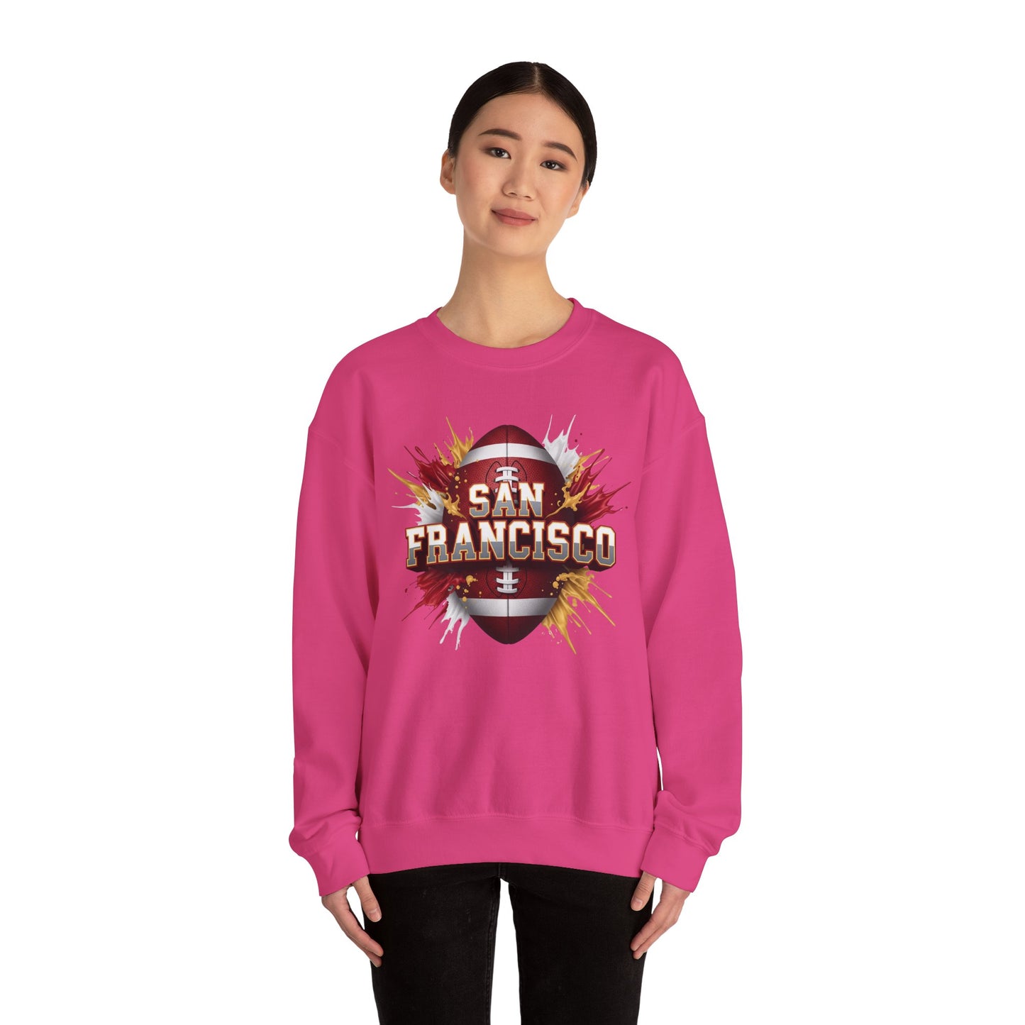 San Francisco Football Sweatshirt, San Francisco Team Sweatshirt, Football Gift for San Fran Fans, Game Day Fan Apparel, Football Fan Gift
