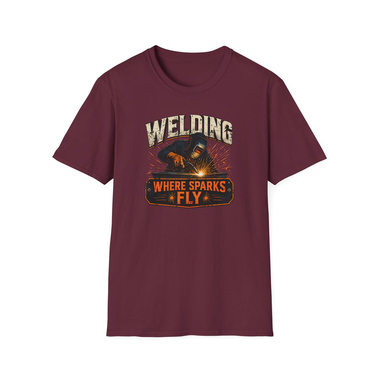 Welding Where Sparks Fly Shirt, Funny Welder T Shirt Gift, Welding Graphic Tee, Metal Worker Shirt, Blue Collar Tee